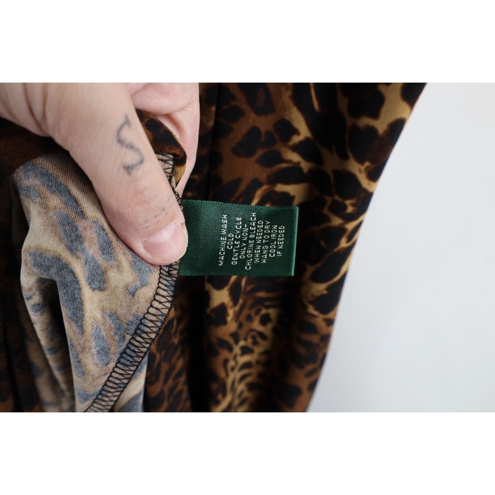 Ralph Lauren × Vintage Vintage 90s Ralph Lauren Leopard Cheetah Dress Size M / US 6-8 / IT 42-44 - 10 Thumbnail