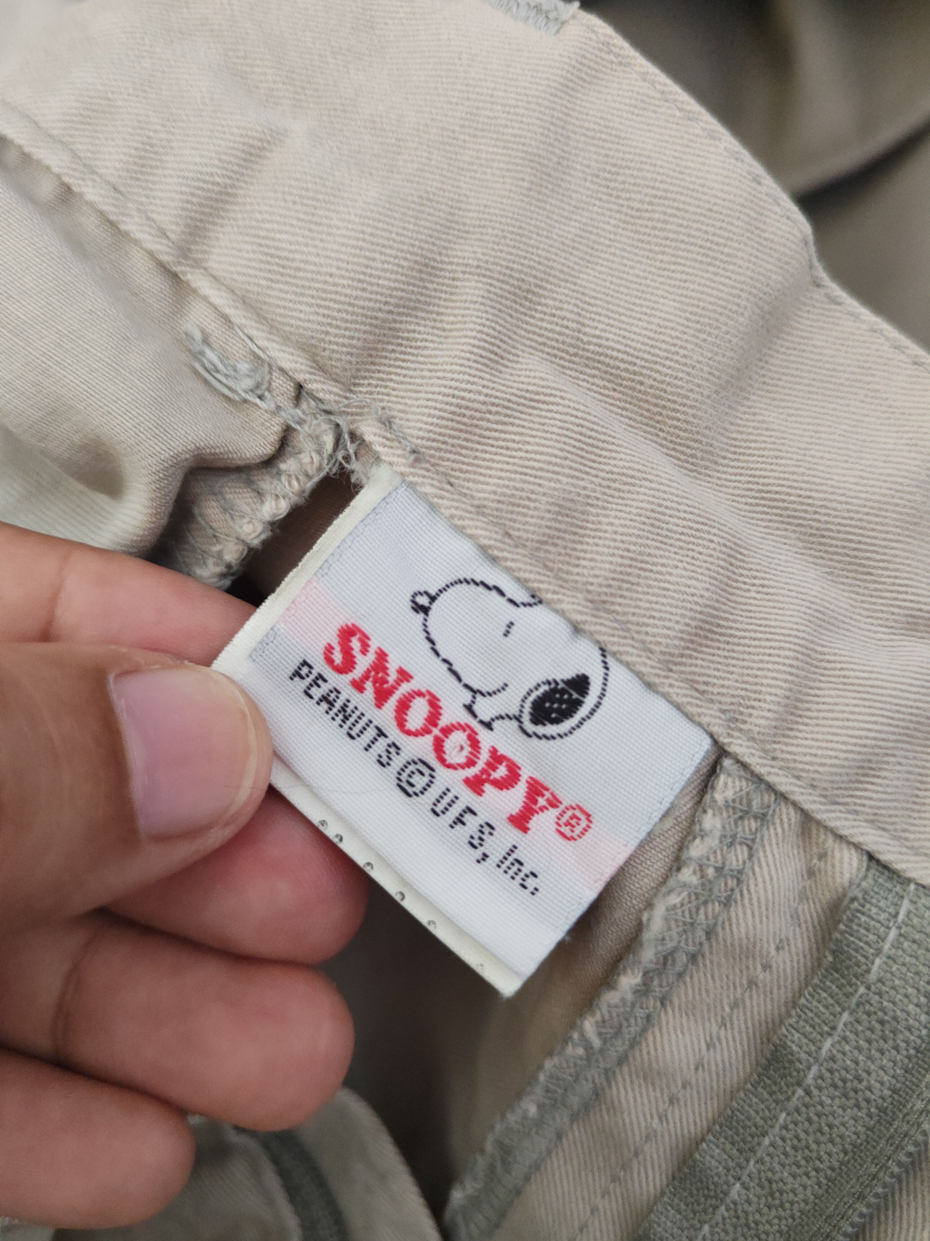 Peanuts DLL Snoopy Peanuts Beige Multipocket Cargo Pants #209 Size US 31 - 15 Thumbnail