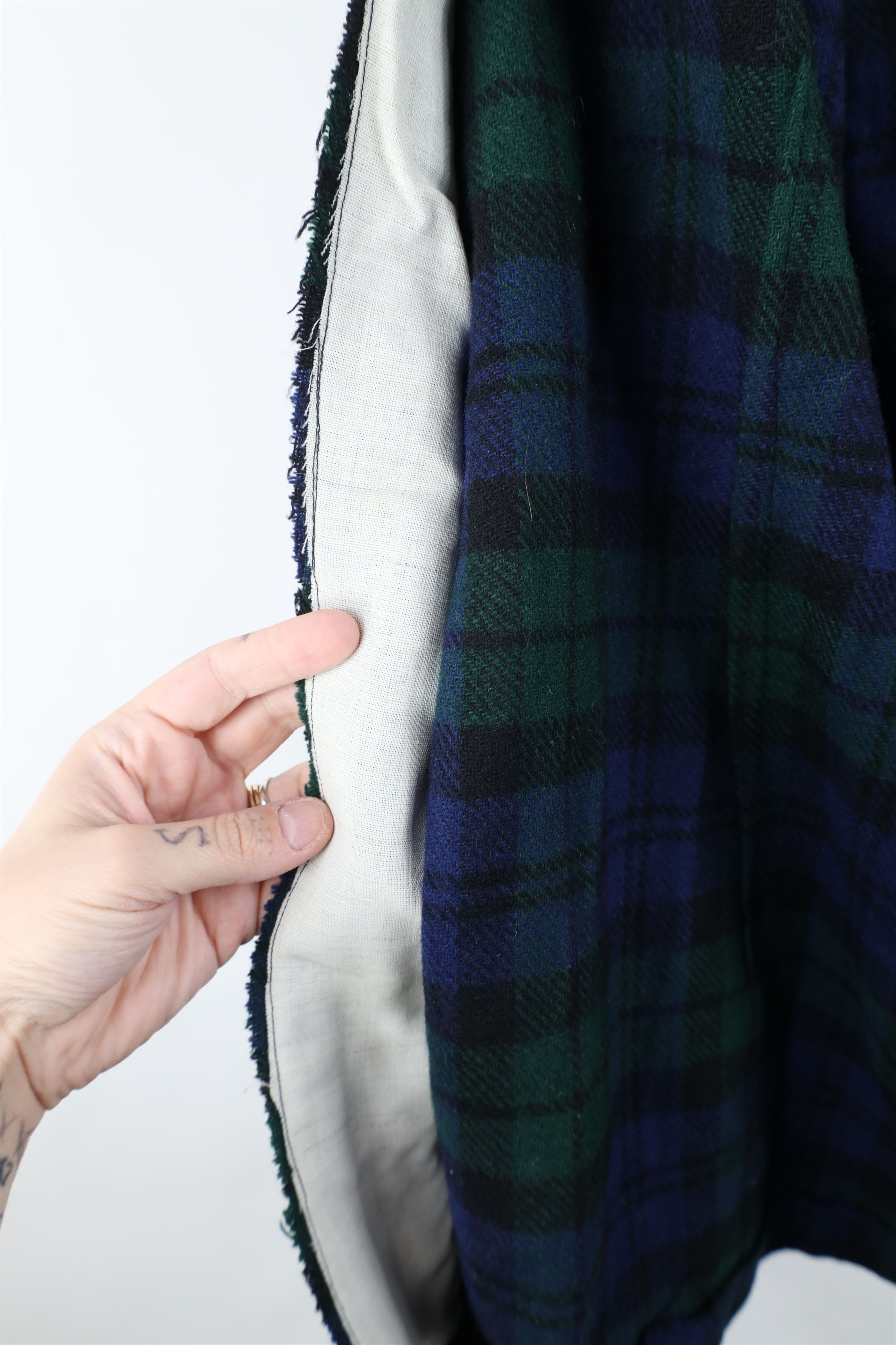 Vintage Vintage 50s Plaid Open Front Oversized Baggy Blazer Jacket Size M / US 6-8 / IT 42-44 - 6 Thumbnail