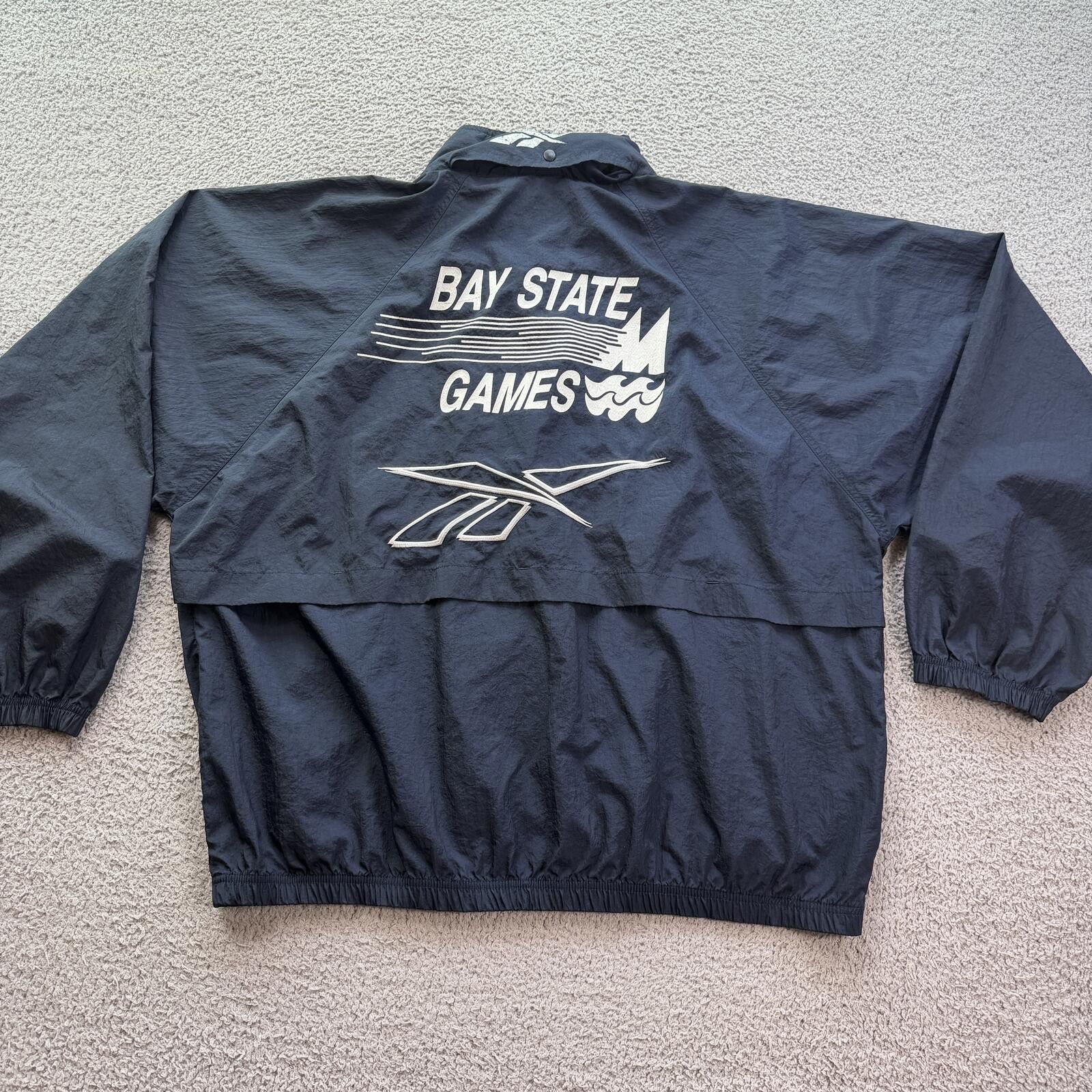 Reebok Vintage 90s Reebok Bay State Games Windbreaker Jacket XL Size US L / EU 52-54 / 3 - 2 Thumbnail
