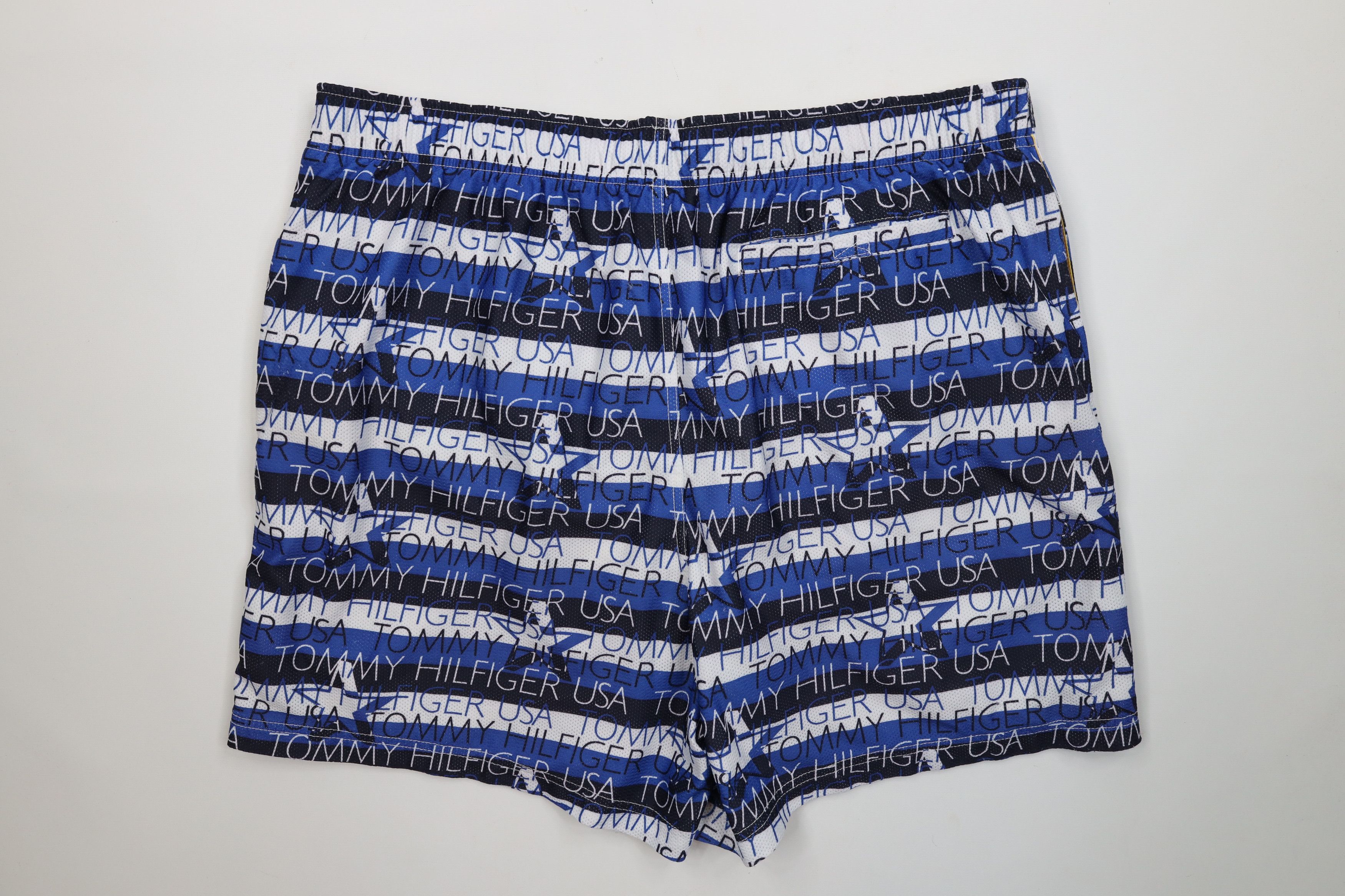 Tommy Hilfiger Vintage 90s Tommy Hilfiger Stars Striped Lined Shorts Trunks Size US 38 / EU 54 - 10 Thumbnail