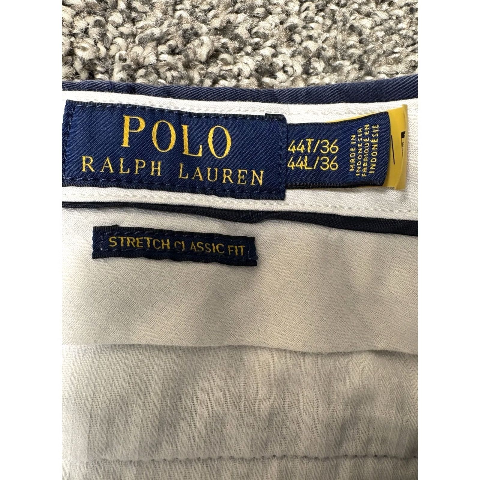 Polo Ralph Lauren Polo Ralph Lauren Chino Pants Men 44x27 Cotton Stretch Blue Regular Waist Flat Front 5-Pocket Size US XXL / EU 58 / 5 - 2 Thumbnail