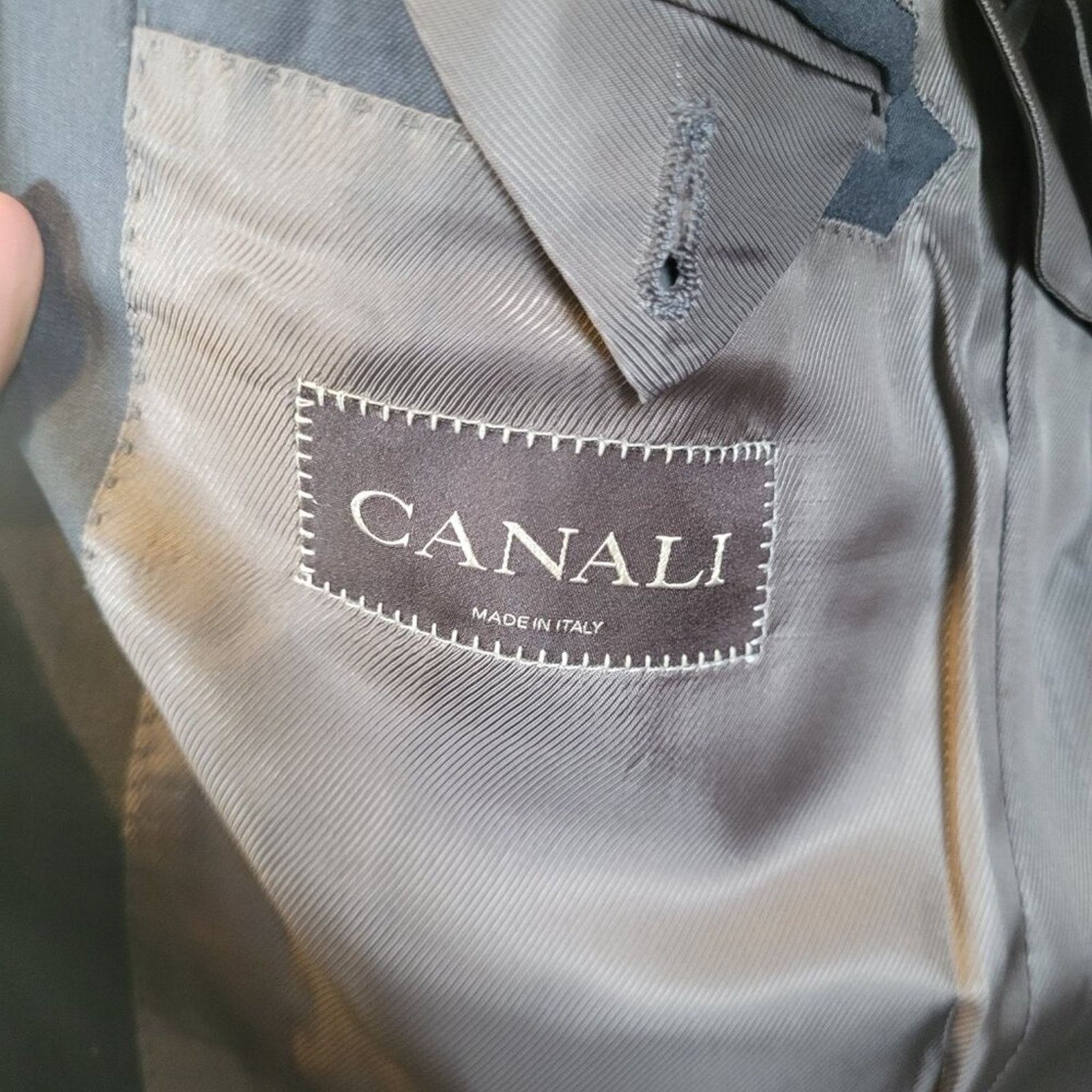 Canali Canali Made in Italy Super 140s Wool Suit Jacket US 44L Size 44L - 3 Thumbnail