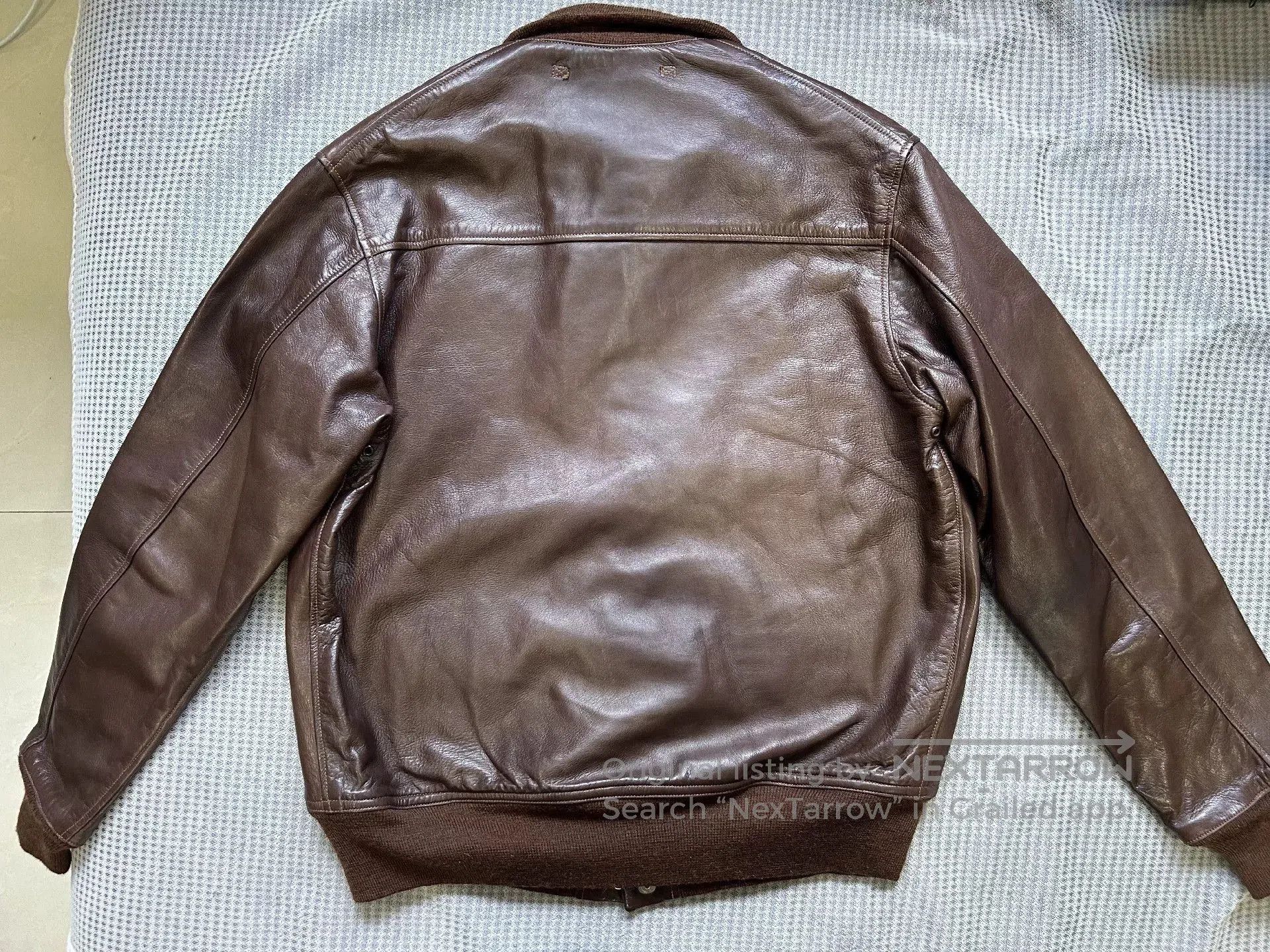 Eastman Leather Clothing eastman leather a1 bomber jacket in brown. Size US M / EU 48-50 / 2 - 2 Thumbnail