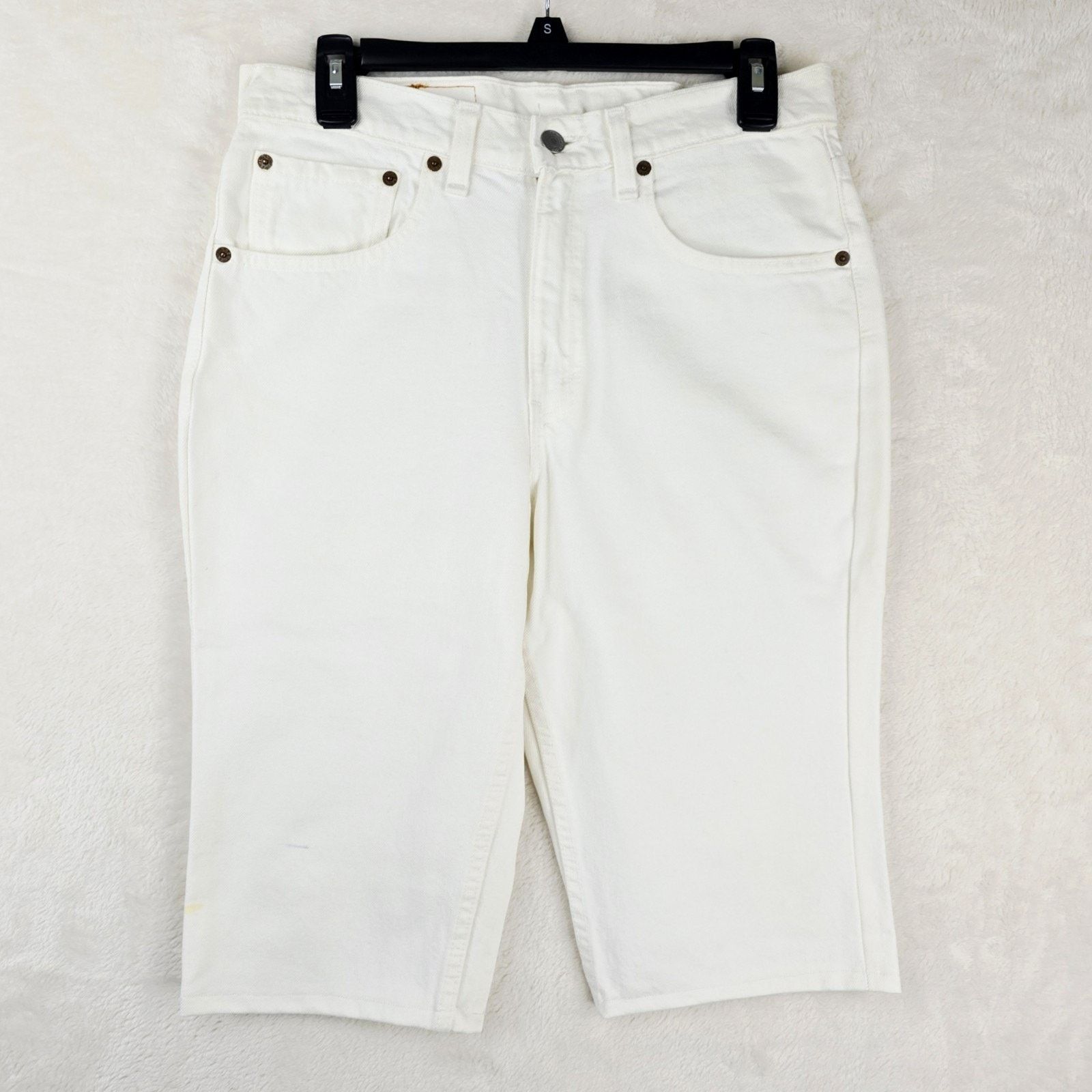 Levi's Vintage Levis 550 Jeans 30x13 Cropped Shorts 90s *FLAWS* Size US 31 - 1 Thumbnail