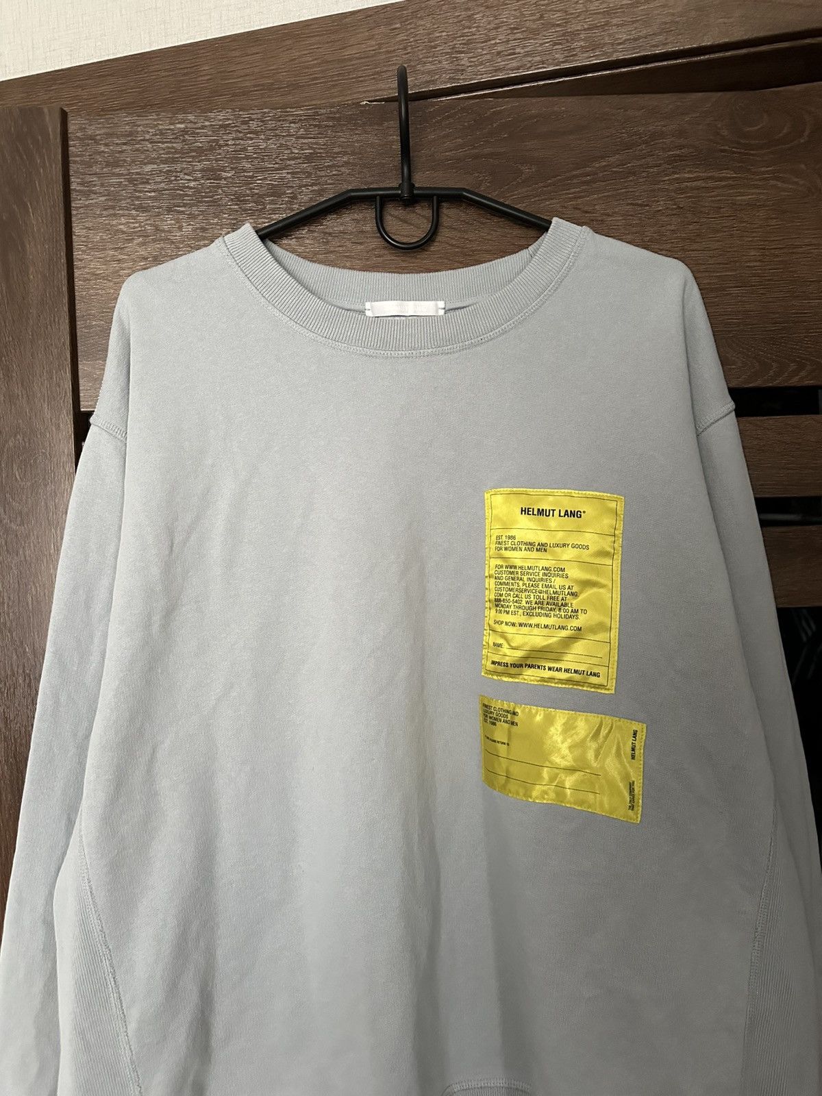 Helmut Lang Helmut Lang Logo Patch Sweatshirt Crewneck Size US XXL / EU 58 / 5 - 4 Thumbnail