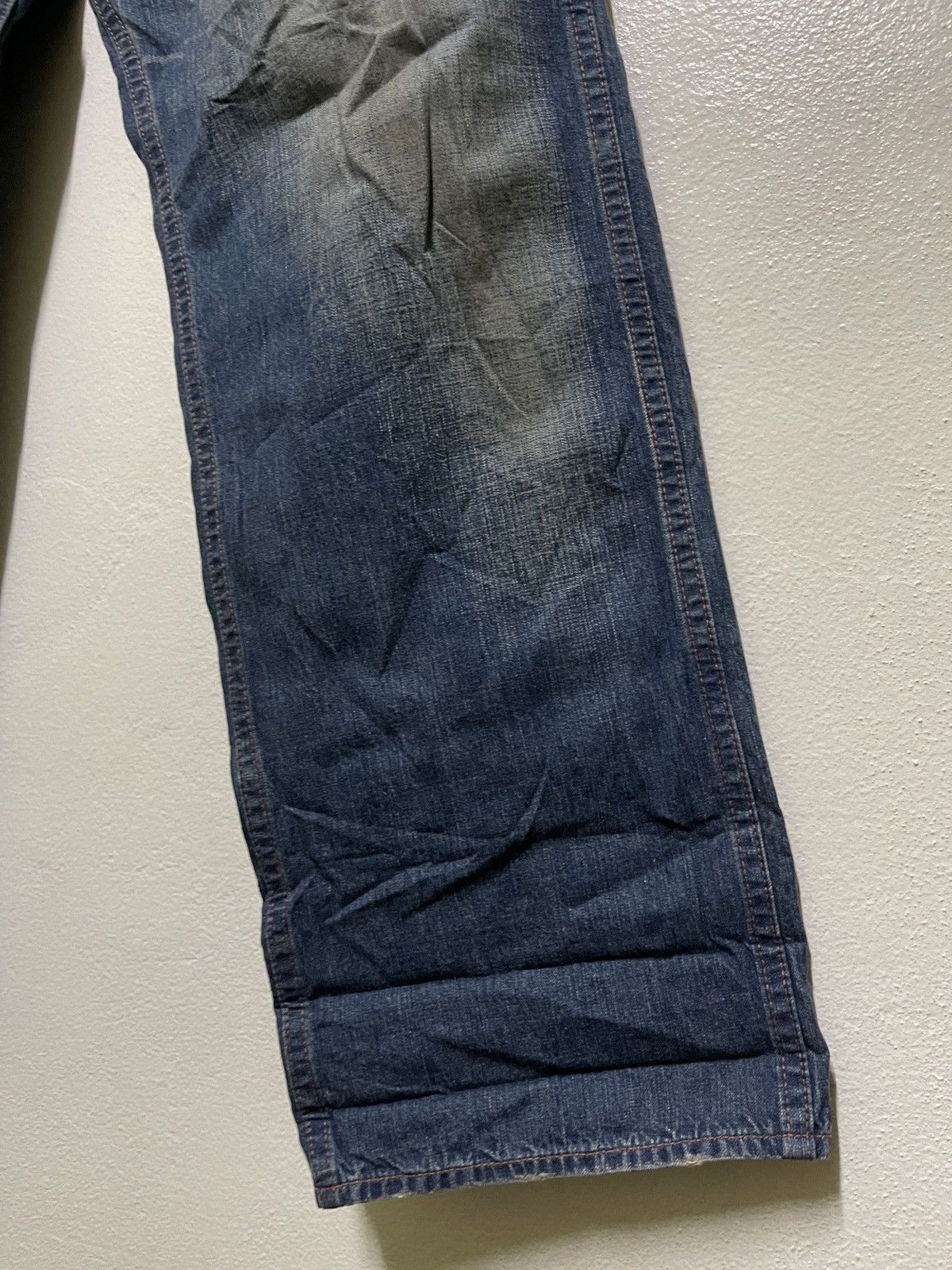 Japanese Brand Cootie Productions Buckle Back Jeans Faded Size US 32 / EU 48 - 8 Thumbnail