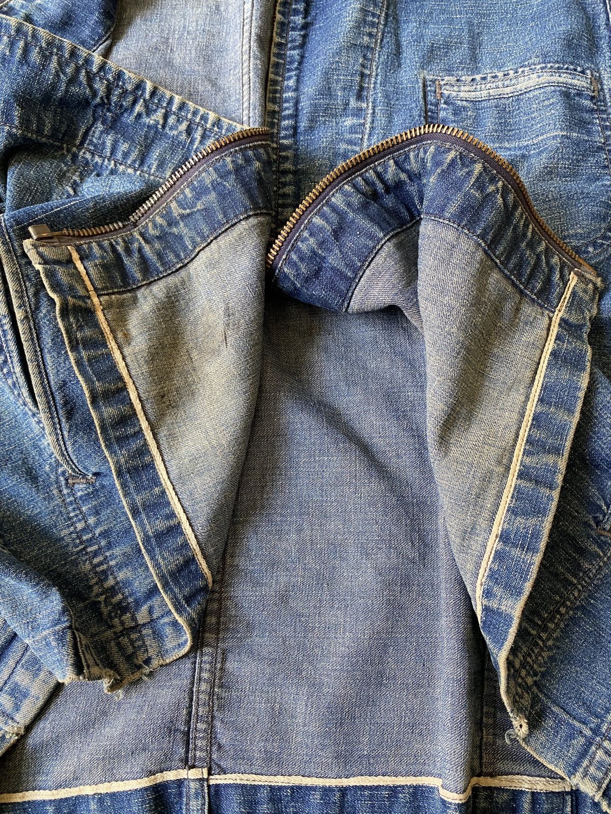 Naval Clothing Factory Vintage 50’s WMH HOFFMAN CONE MILLS Distressed Navy Jacket Size US L / EU 52-54 / 3 - 6 Thumbnail