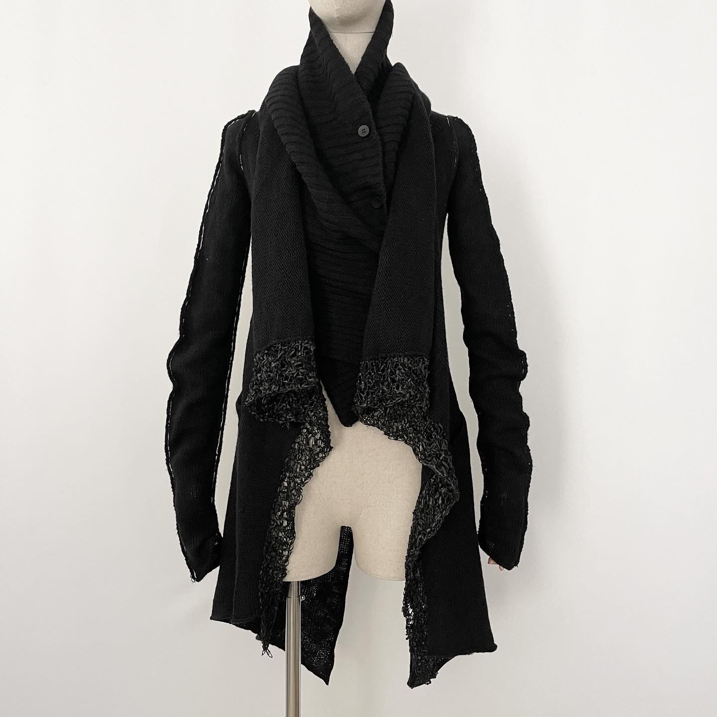 image of Masnada Transformer Cardigan in Black, Women's (Size Medium)
