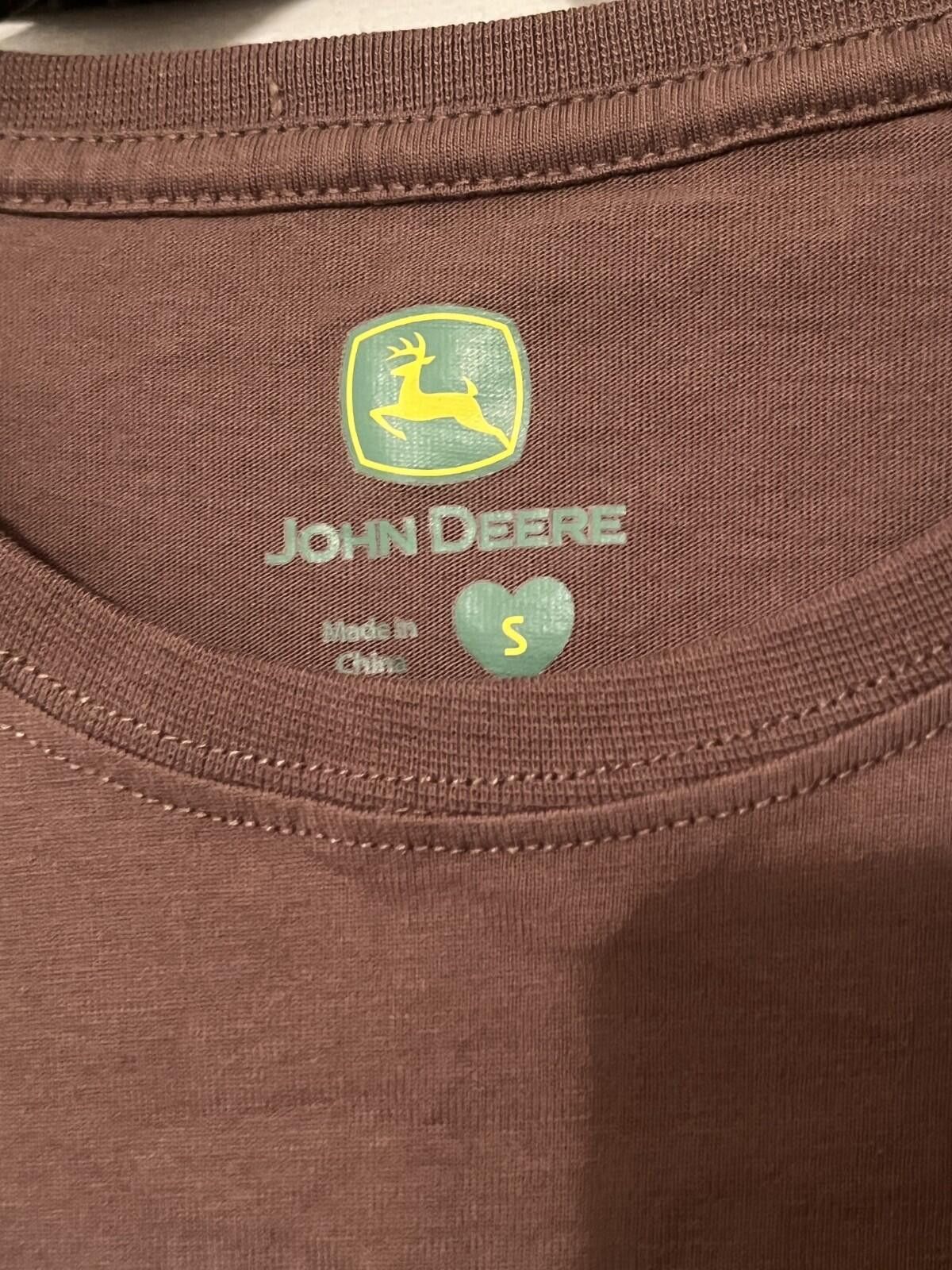 John Deere JOHN DEERE Brown & Pink Short Sleeve T-Shirt Small Women's Size S / US 4 / IT 40 - 2 Thumbnail