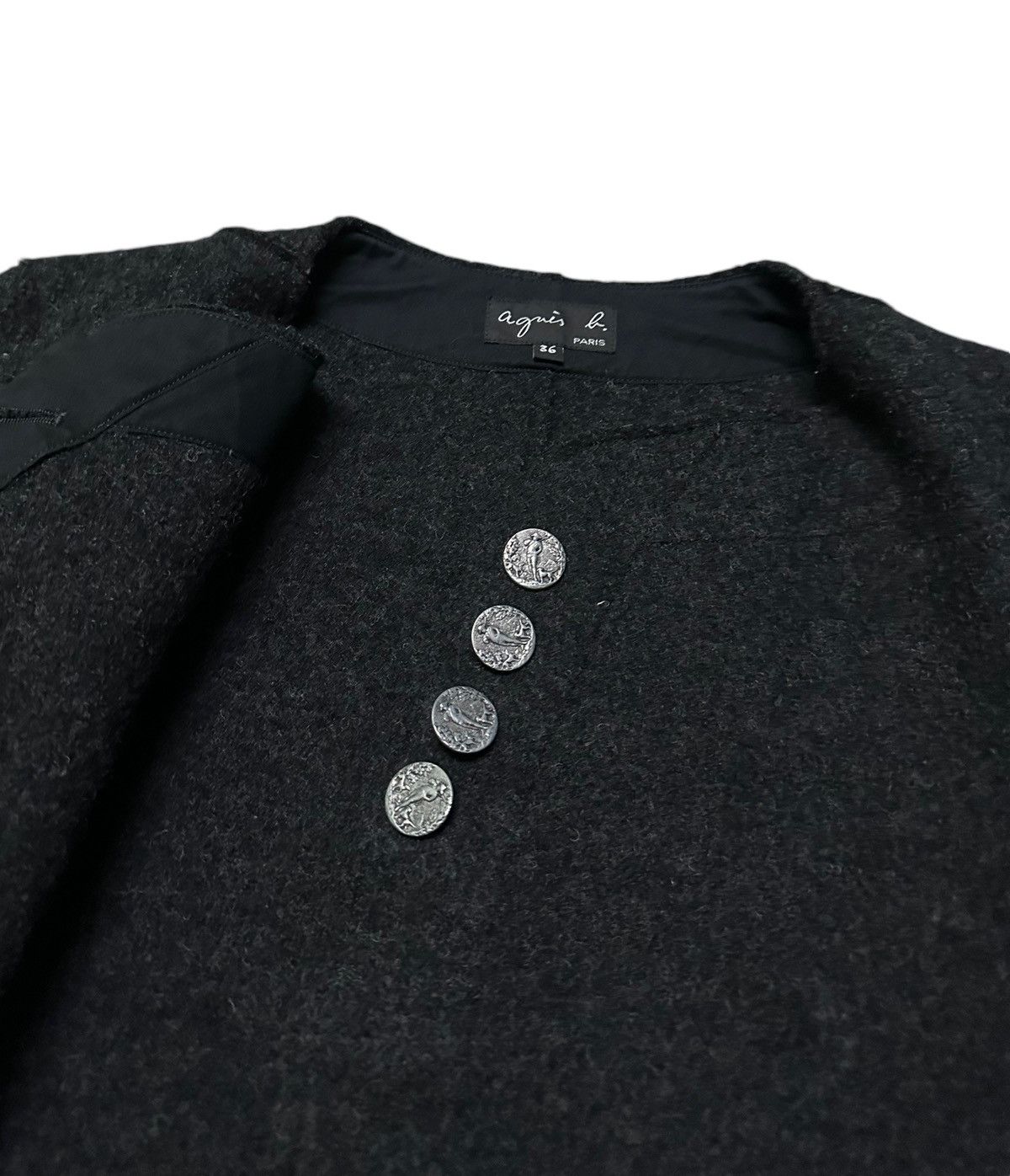 Agnes B cropped wool jacket