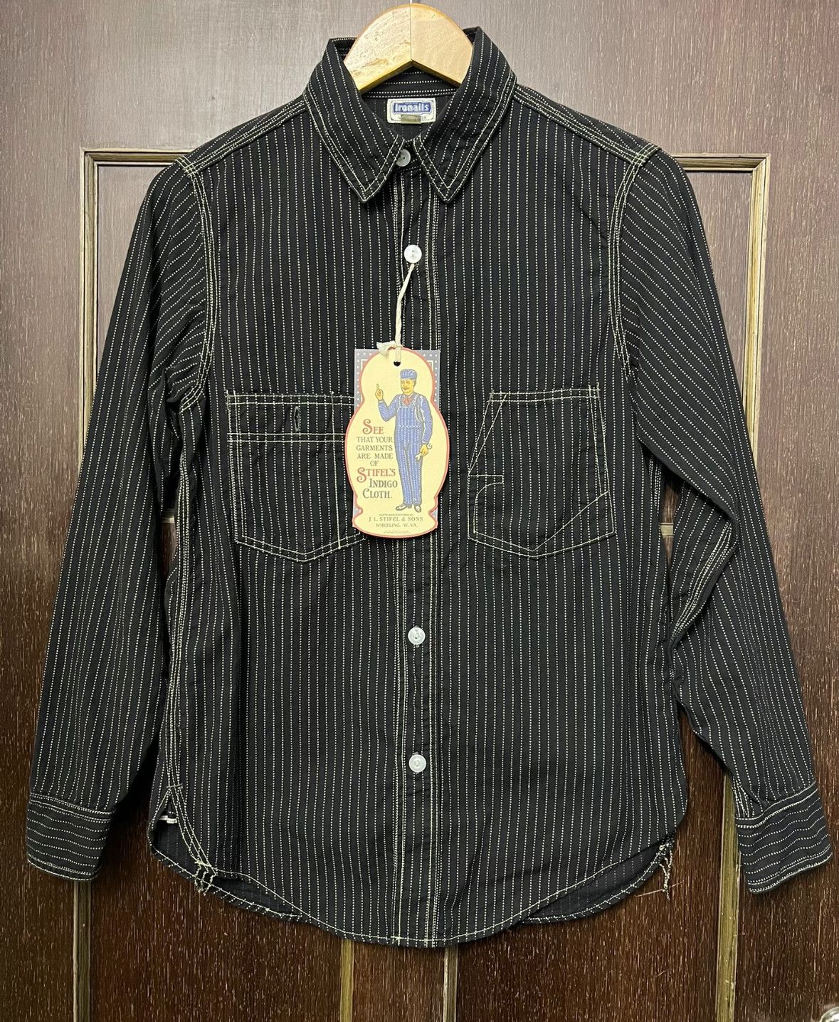 image of Freewheelers Ironalls Fw Pull-Dye Shirt in Black, Men's (Size Small)