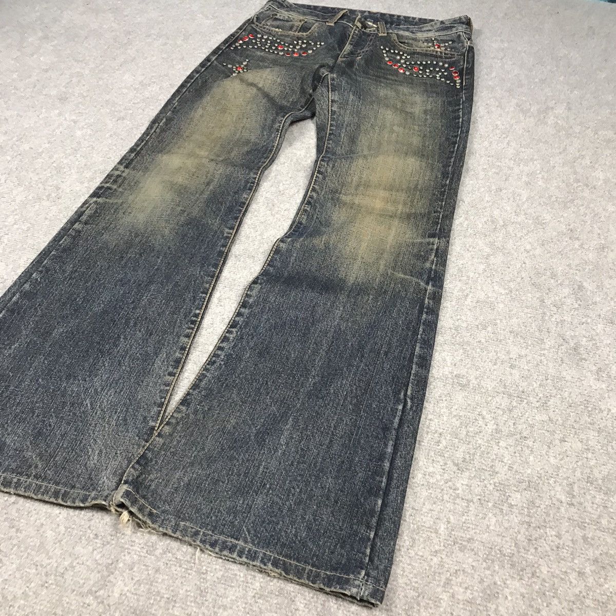 If Six Was Nine JAPAN STYLE FLARE DENIM CUSTOM CULTJPE BOOTCUT PANTS Size US 28 / EU 44 - 2 Thumbnail