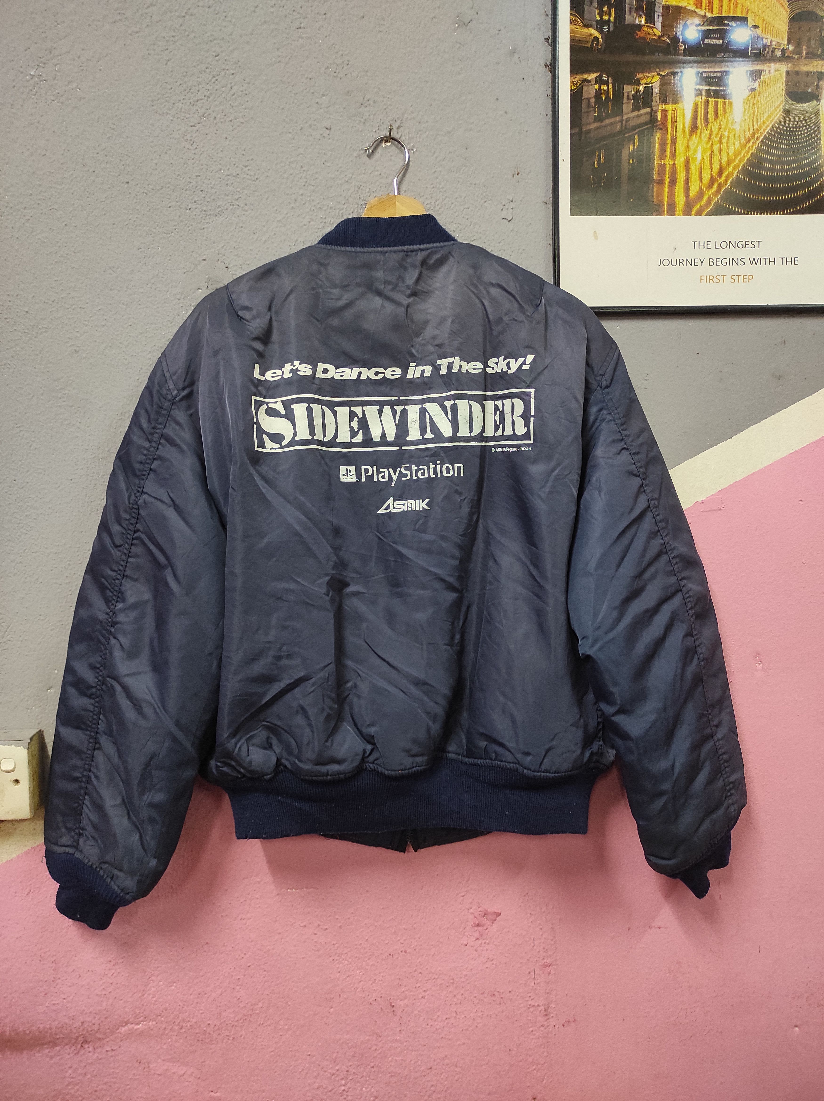 Exclusive Game × Japanese Brand × Playstation SIDEWINDER ASMIK PLAYSTATION  MA-1 REVESIBLE BOMBER JACKET | Grailed