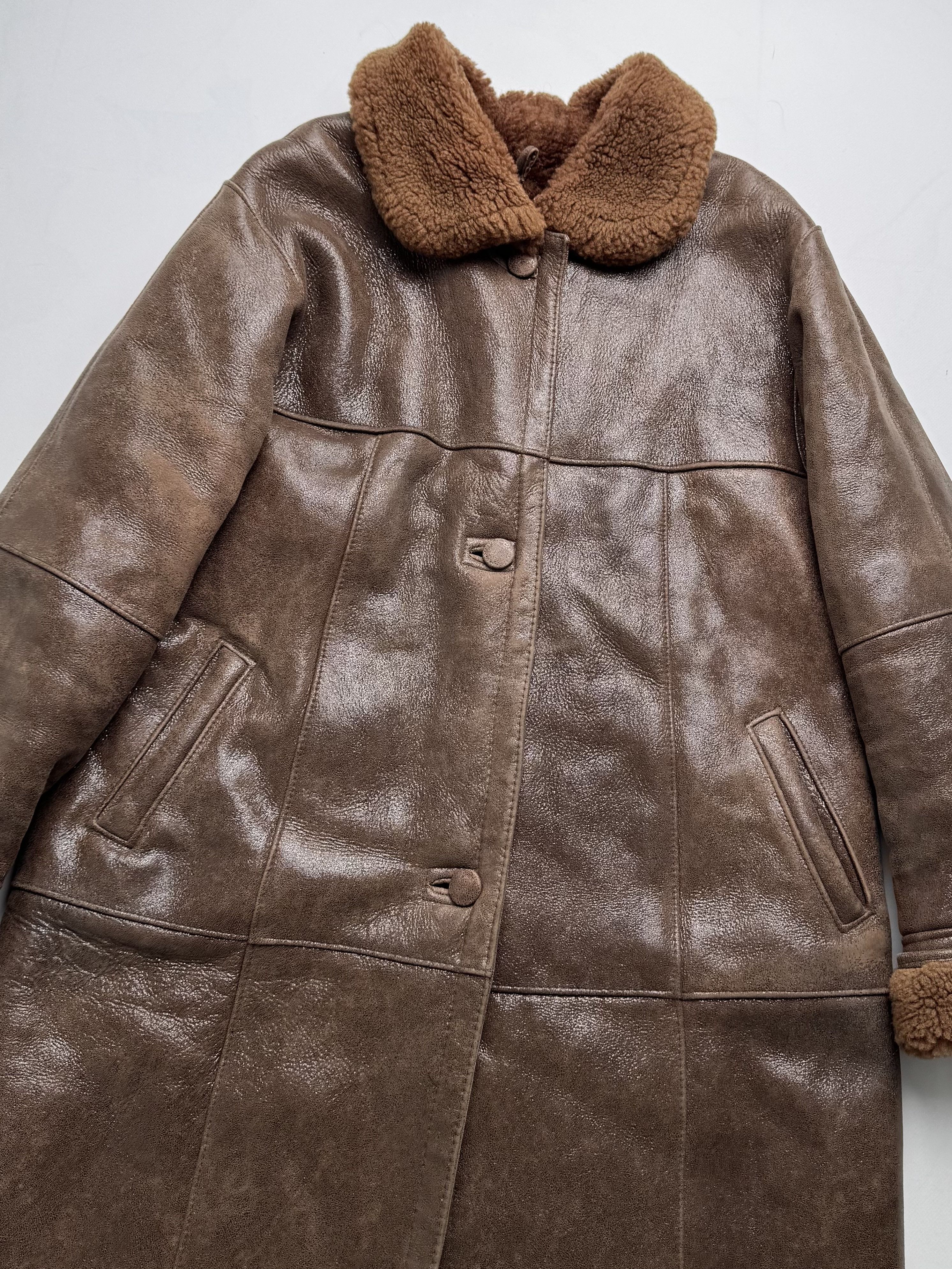 Vintage Vintage Glittered Real Sheepskin Coat B8(V410)E2 Size XL / US 12-14 / IT 48-50 - 2 Thumbnail