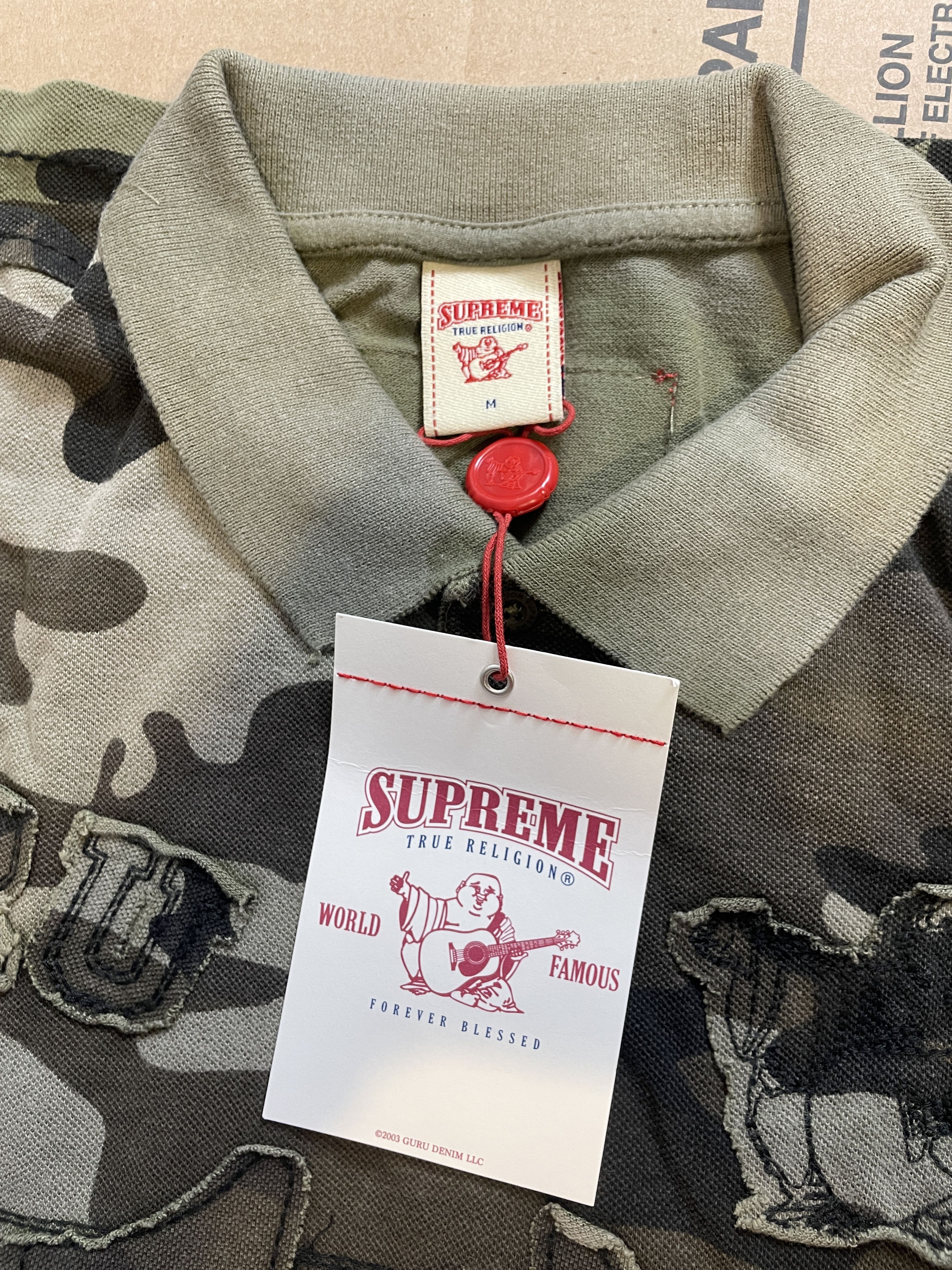 Supreme × True Religion APPLIQUE POLO OLIVE CAMO Size US M / EU 48-50 / 2 - 9 Thumbnail