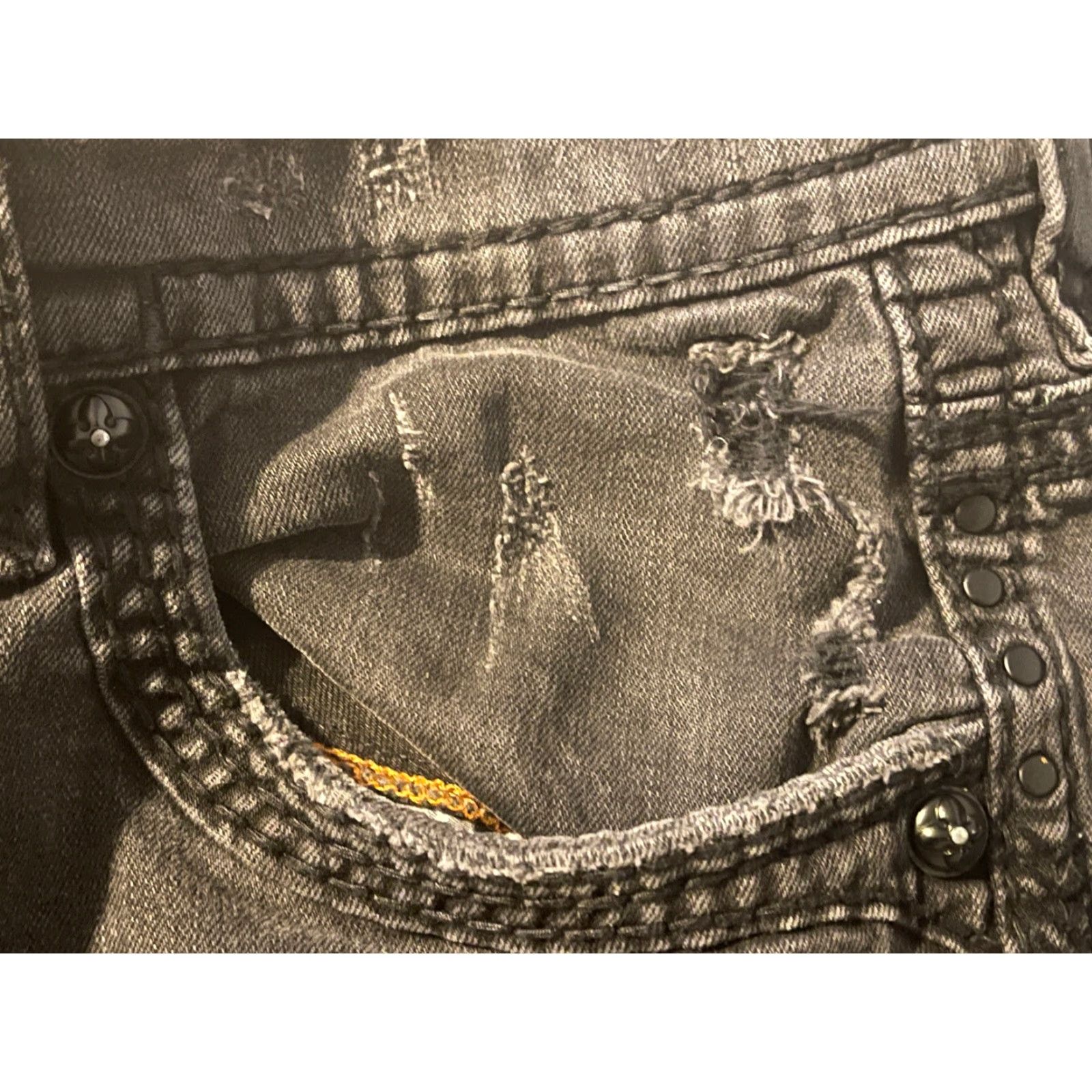 Vintage VINTAGE? No, but adjust: "Rock Revival Jeans Scipio Straight Stretch 40 x 30.5 Mens" Size US 40 / EU 56 - 5 Thumbnail