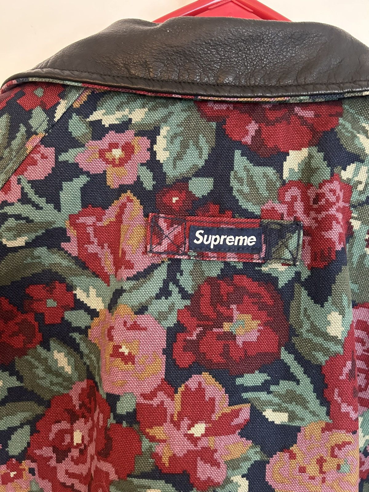 Supreme Supreme Leather Collar Work Jacket Floral Size US L / EU 52-54 / 3 - 4 Thumbnail
