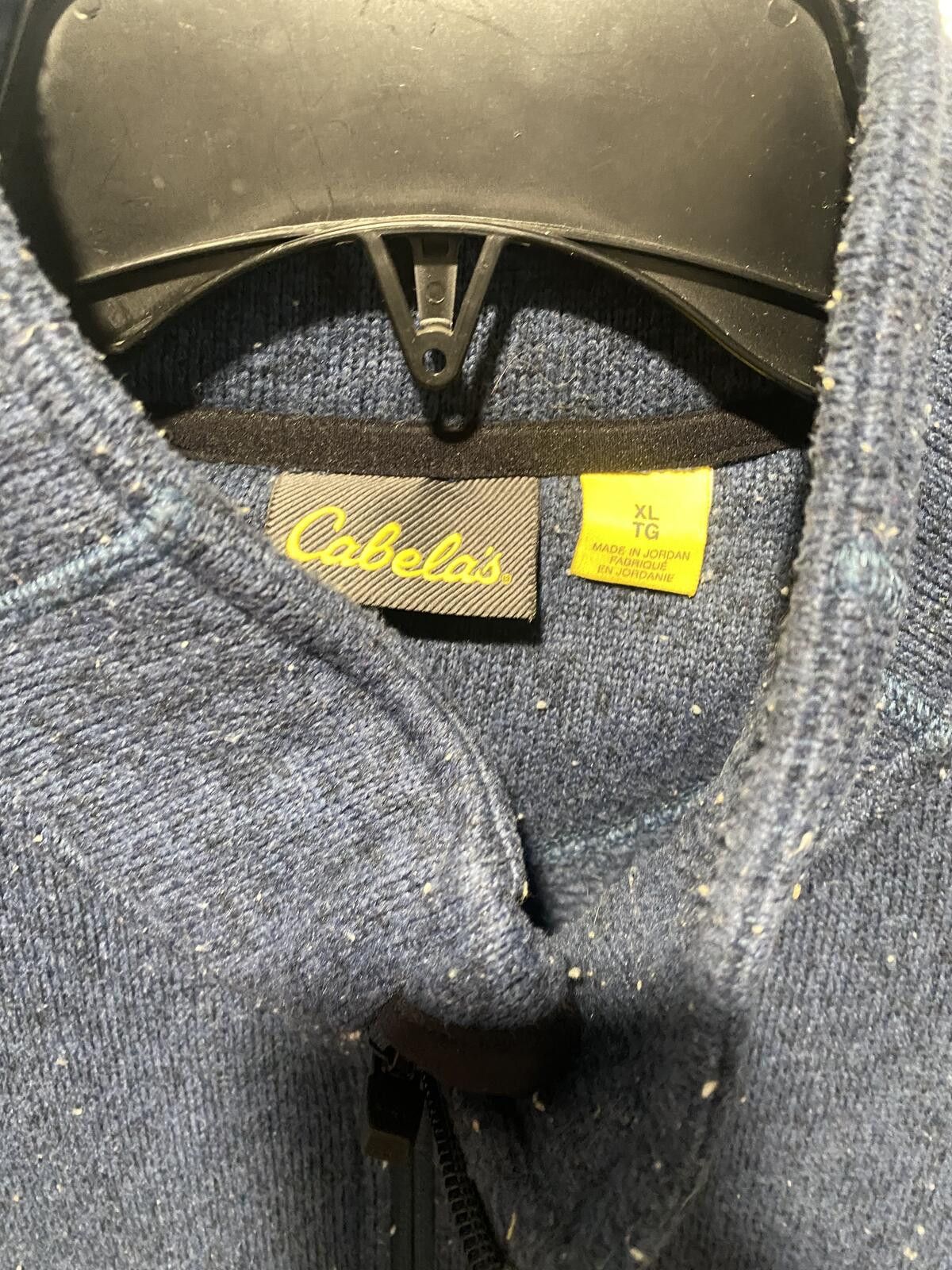 Cabelas Cabela's Navy Blue Fleece Pullover Half-Zip Jacket Size US XL / EU 56 / 4 - 4 Thumbnail