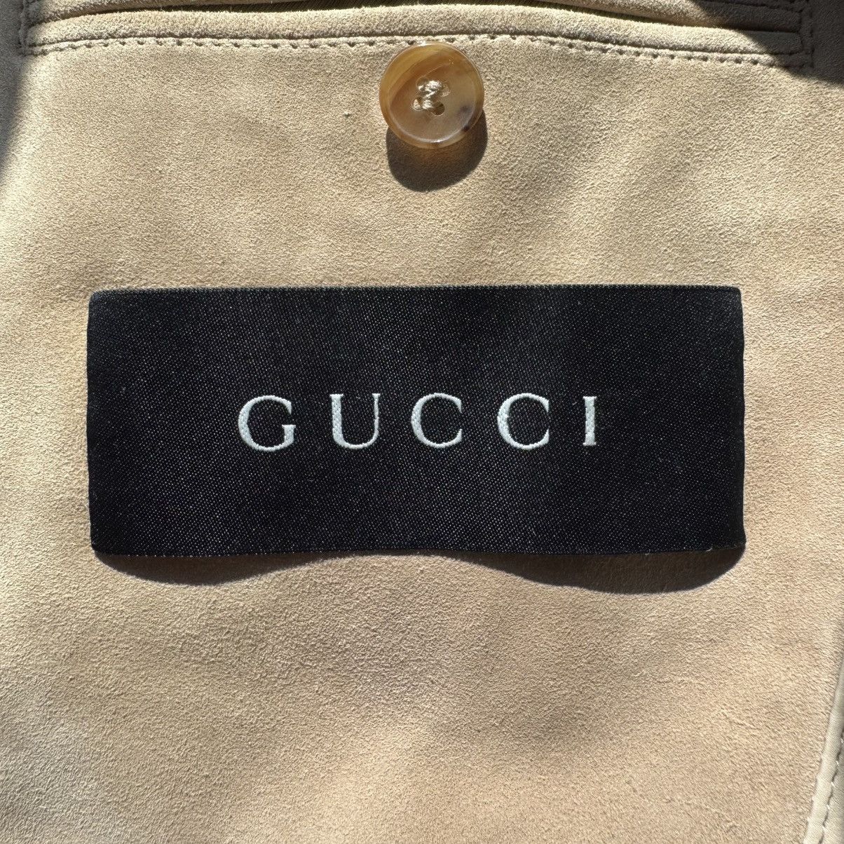 Gucci Gucci SS2005 Sand Beige Suede Leather Blazer Jacket Size US XL / EU 56 / 4 - 8 Thumbnail