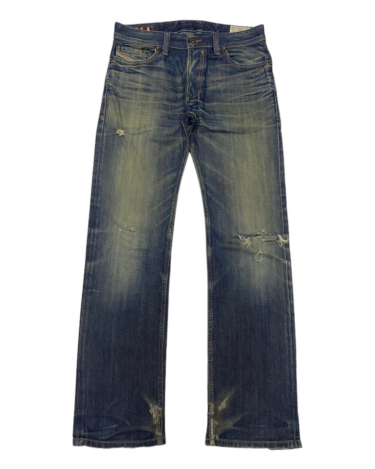 image of Archival Clothing x Diesel Rustydiesel Dna Dirtynewage Distressed Denim Jeans in Blue (Size 31)