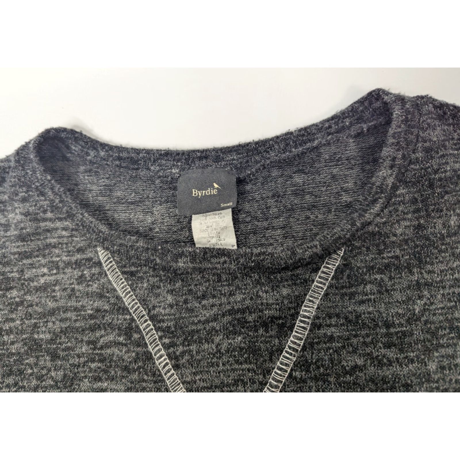 Vintage Byrdie Women’s Small Gray Pullover Sweatshirt Dolman Long Sleeve Pullover Size S / US 4 / IT 40 - 7 Thumbnail