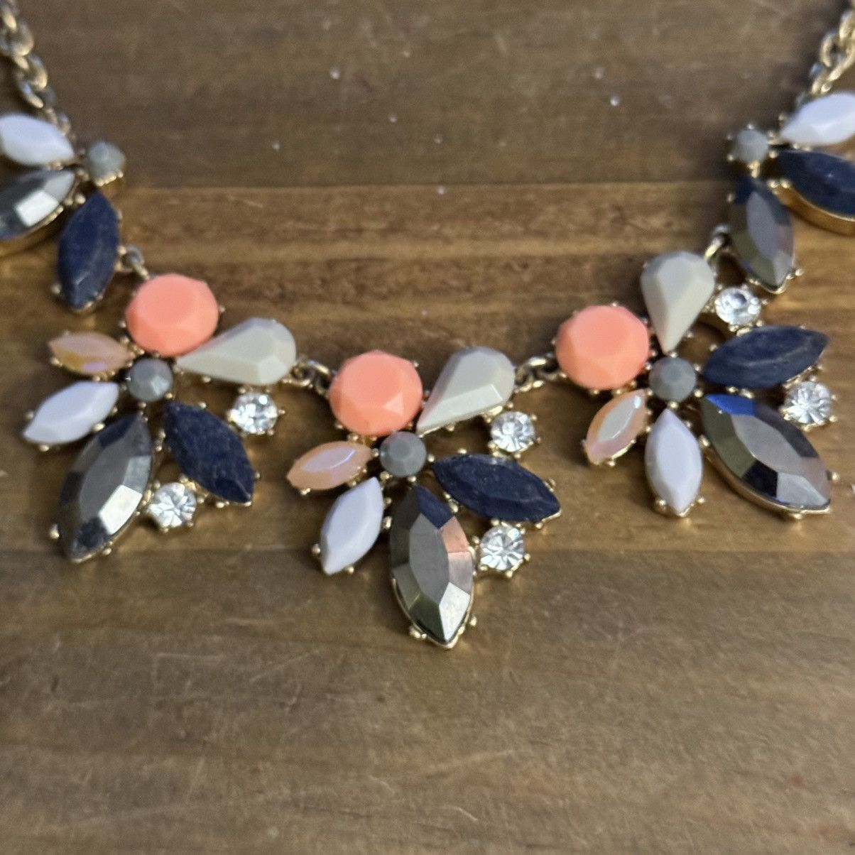 J.Crew J.Crew gold multicolor rhinestone floral statement necklace Size ONE SIZE - 4 Thumbnail