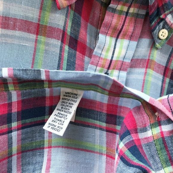 Ralph Lauren Ralph Lauren Plaid Linen Shirt Blue Men's Small S Size US S / EU 44-46 / 1 - 6 Thumbnail