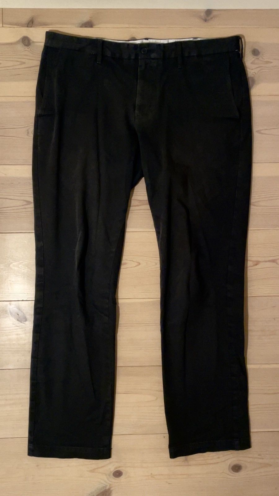 Muji Muji Men's Black Cotton Blend Trousers M Size US 32 / EU 48 - 2 Thumbnail