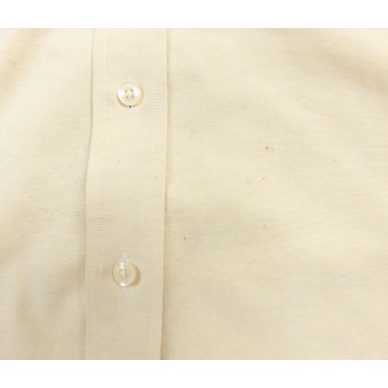 Vintage L.L. Bean Men’s Button-Up Shirt 17 Tall Yellow Short Sleeve Wrinkle Resistant Casual Business 1900s Preppy Mens Size US XL / EU 56 / 4 - 4 Thumbnail