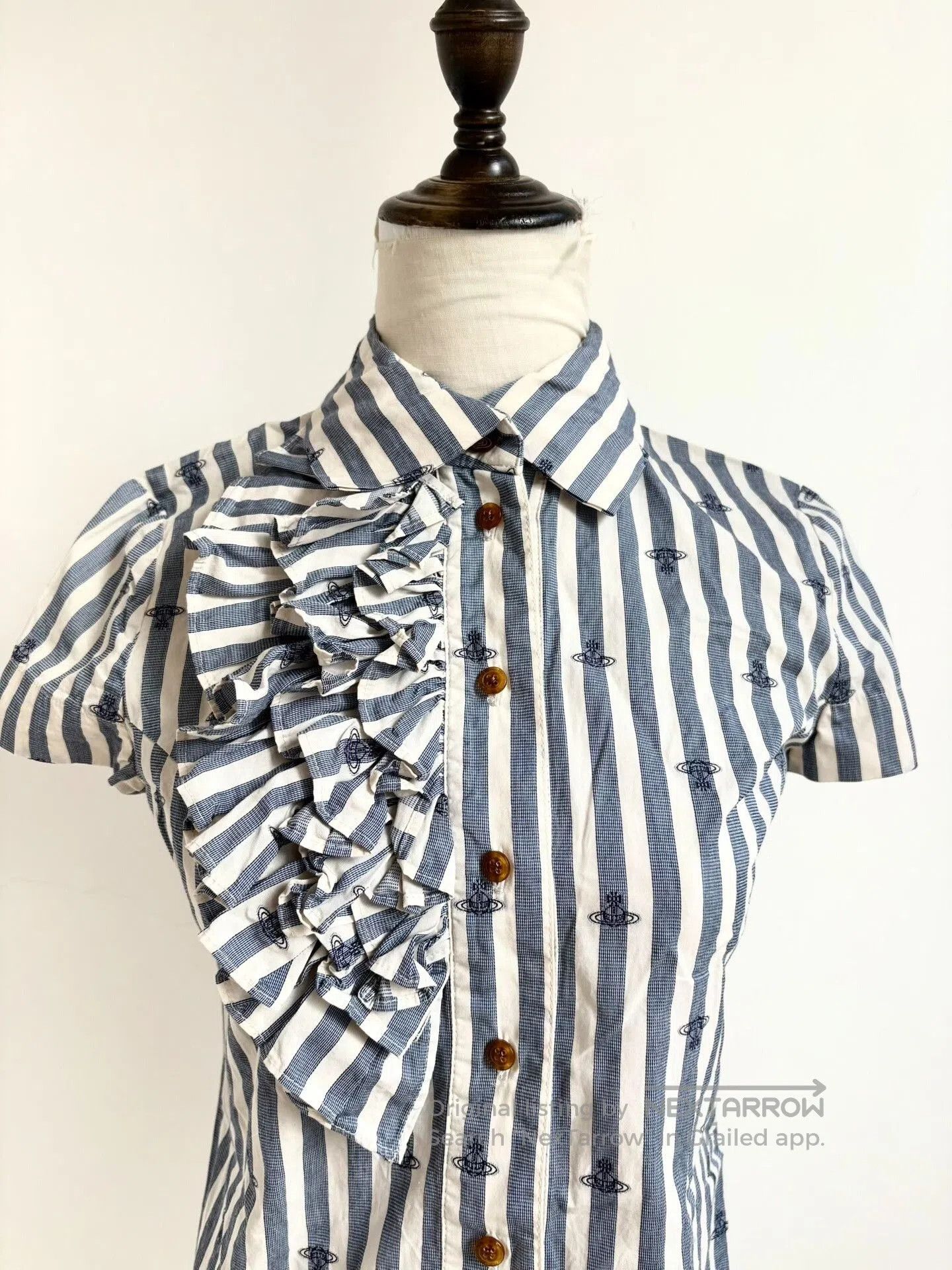 Vivienne Westwood Vivienne Westwood Striped Saturn Short Sleeve Shirt. Size S / US 4 / IT 40 - 6 Thumbnail