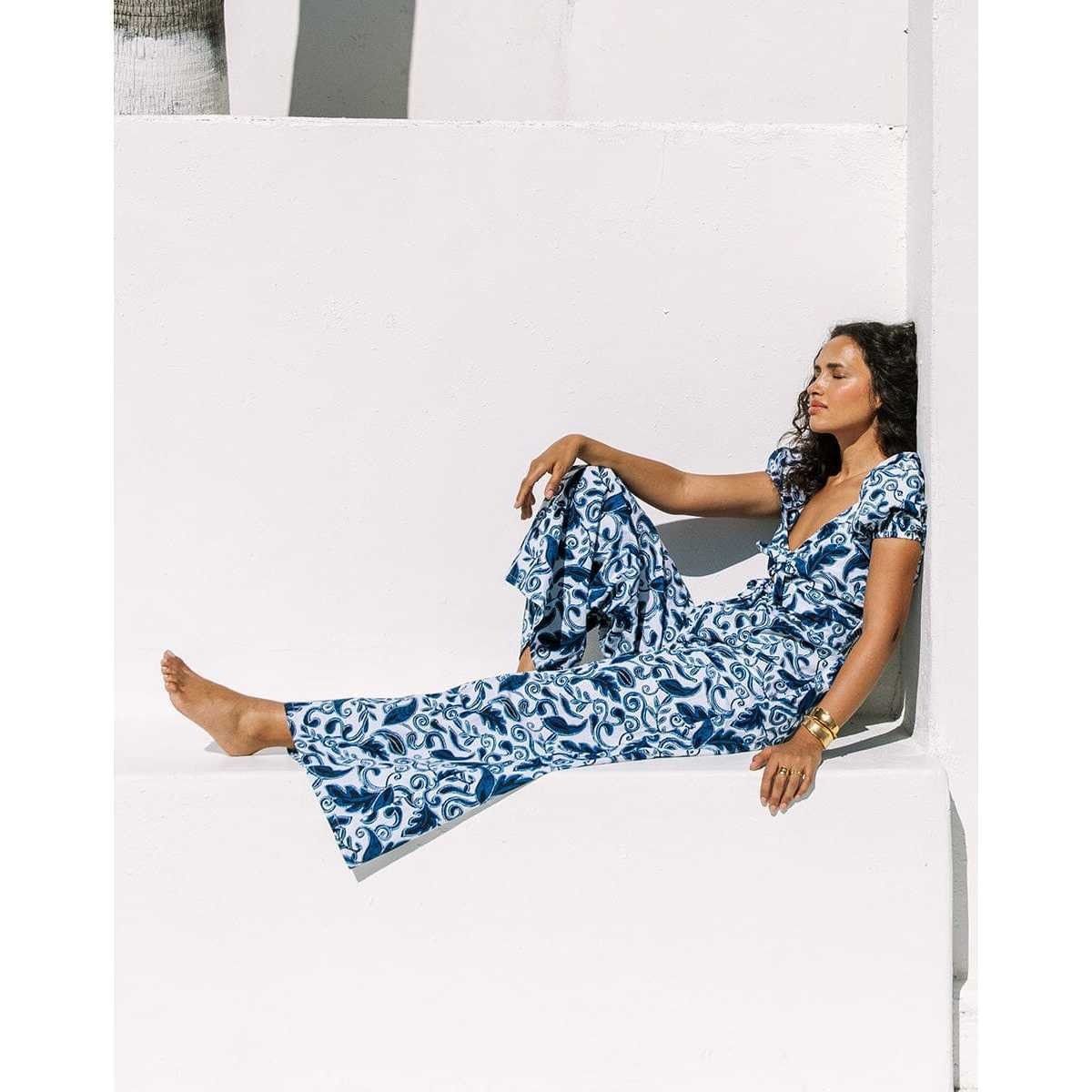 Cleobella $331 New Cleobella Reza Wide Leg Jumpsuit - Small Size 27" / US 4 / IT 40 - 2 Thumbnail