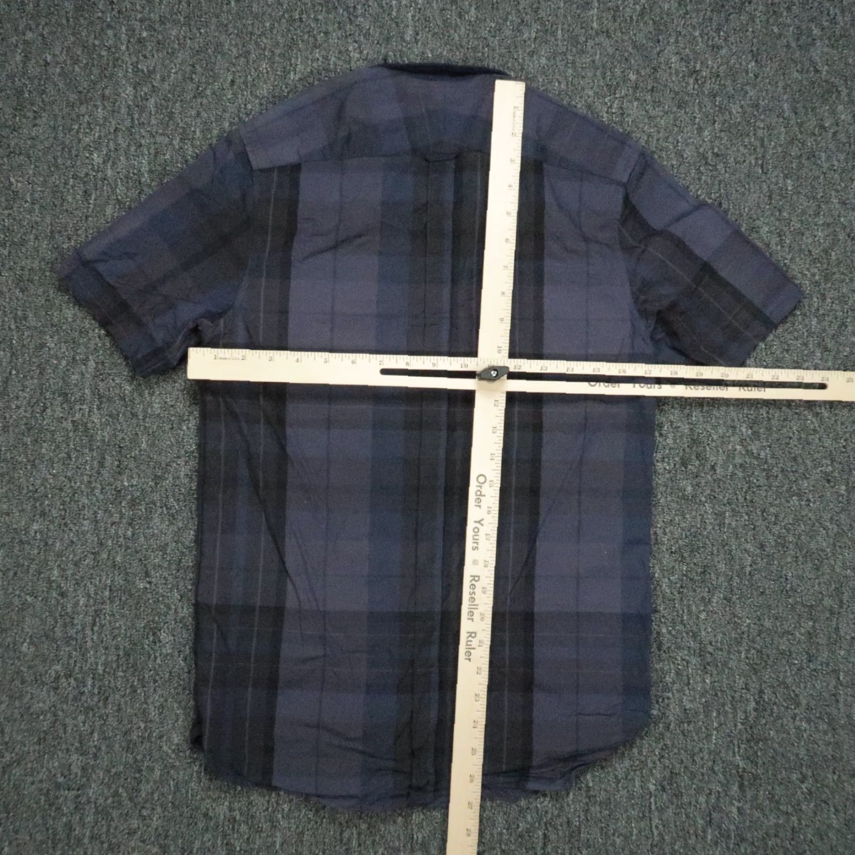Fred Perry Fred Perry Men's XS Blue Lightweight Plaid Short Sleeve Button-Up Shirt Size US XS / EU 42 / 0 - 5 Thumbnail