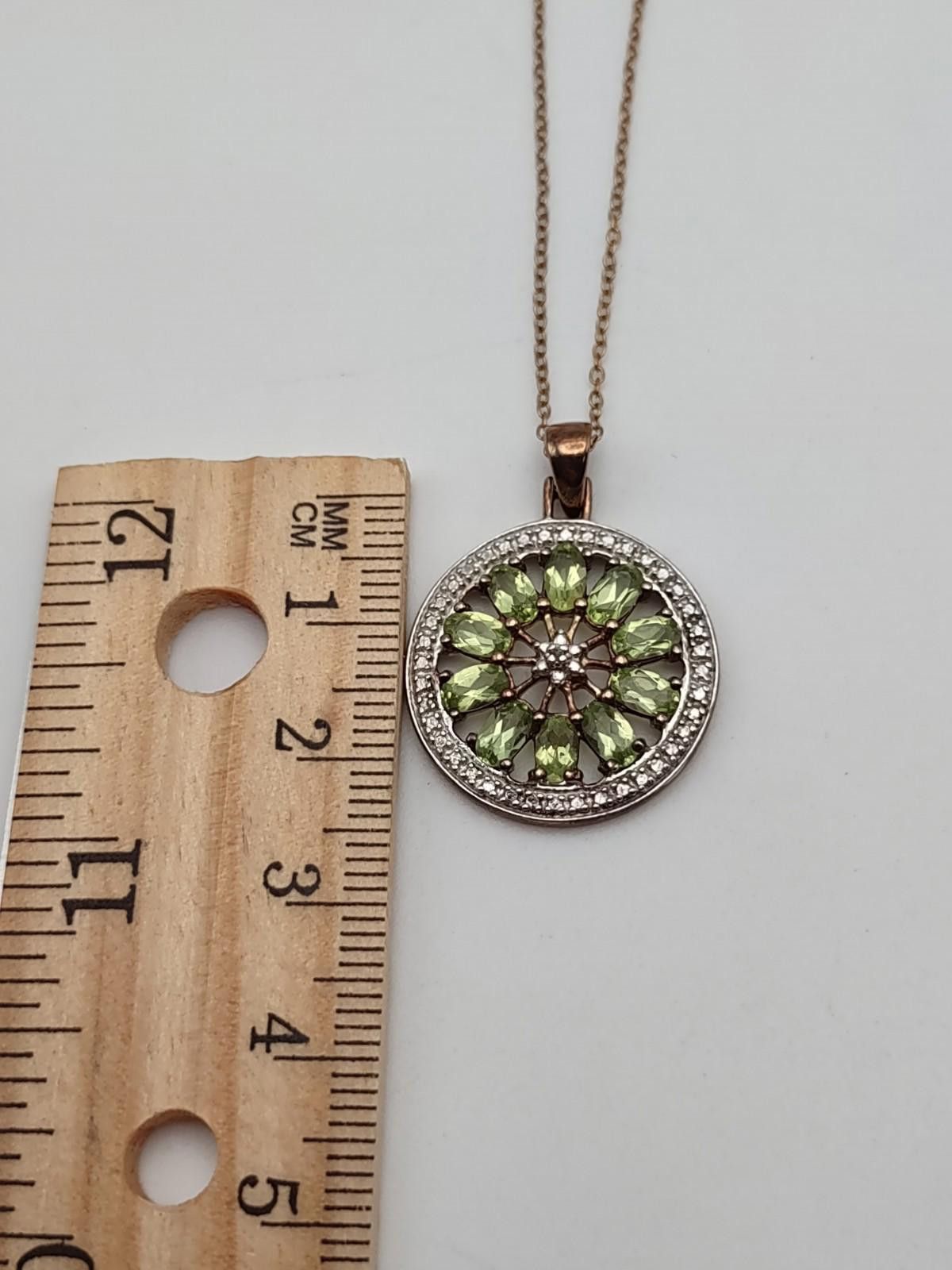 Other Ross-Simons 925 R Italy Peridot Sunflower Pendant Necklace Size ONE SIZE - 4 Thumbnail