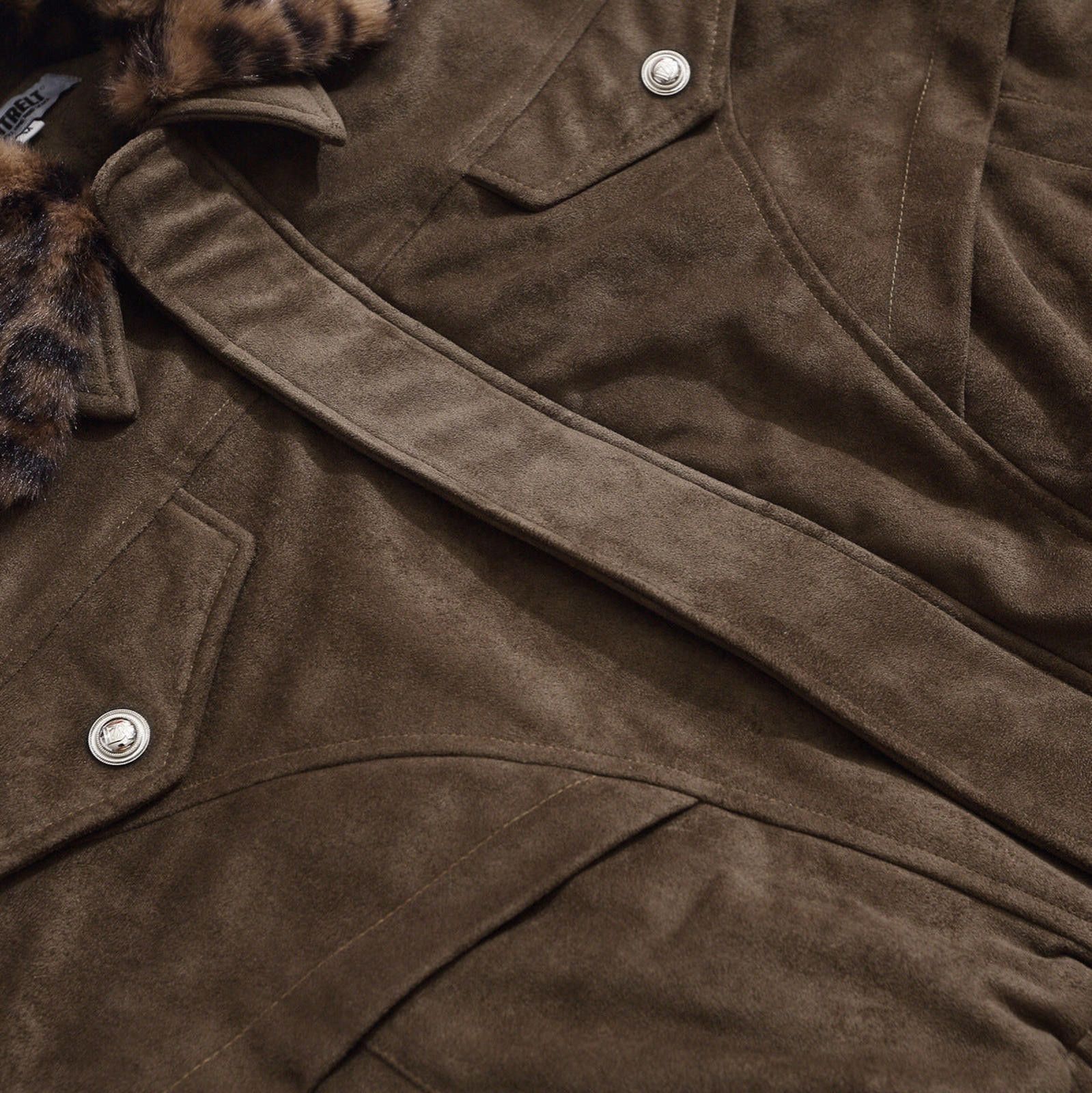 Vintage Bomber Jacket with Leopard Faux Fur Collar Size US M / EU 48-50 / 2 - 3 Thumbnail