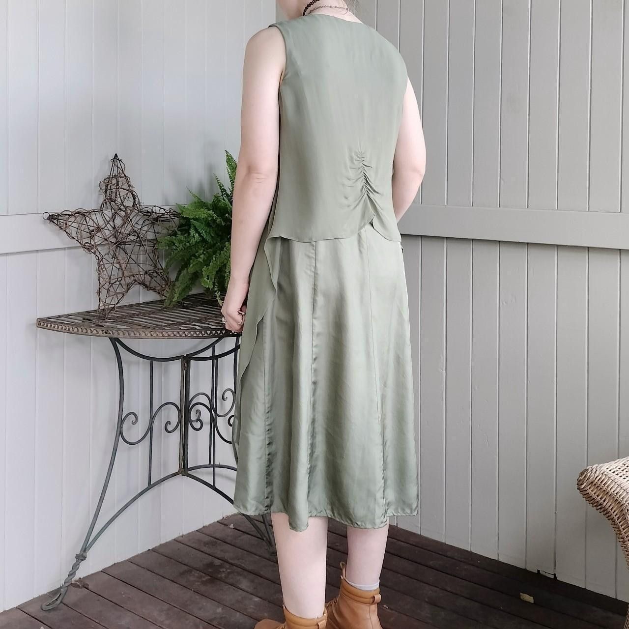 Designer Verge NZ Dress Midi A Line Satin Doof Grunge Fairycore Size M / US 6-8 / IT 42-44 - 2 Thumbnail