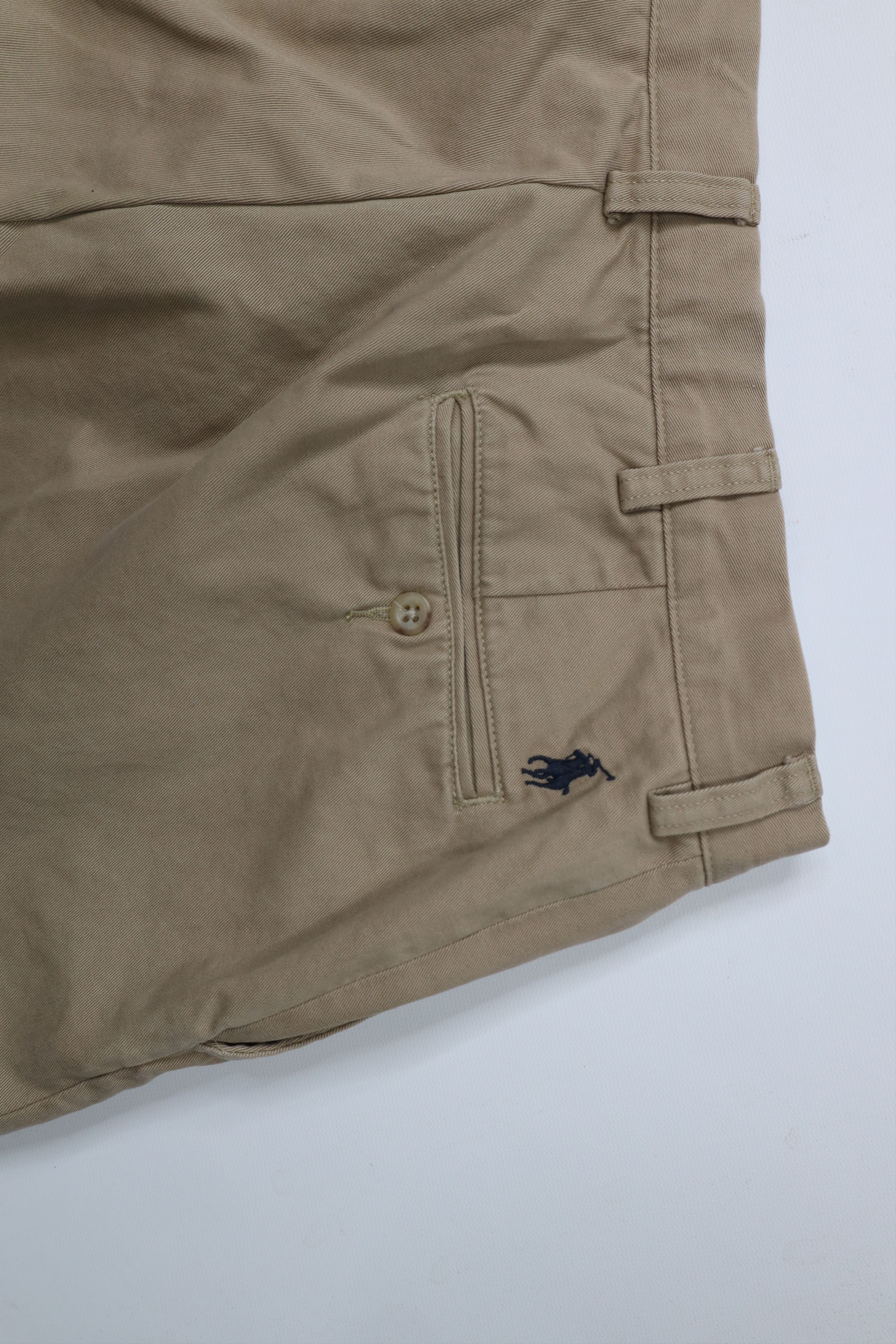 Ralph Lauren × Vintage Vintage 90s Ralph Lauren Wide Leg Chino Pants Beige Cotton Size US 34 / EU 50 - 12 Thumbnail