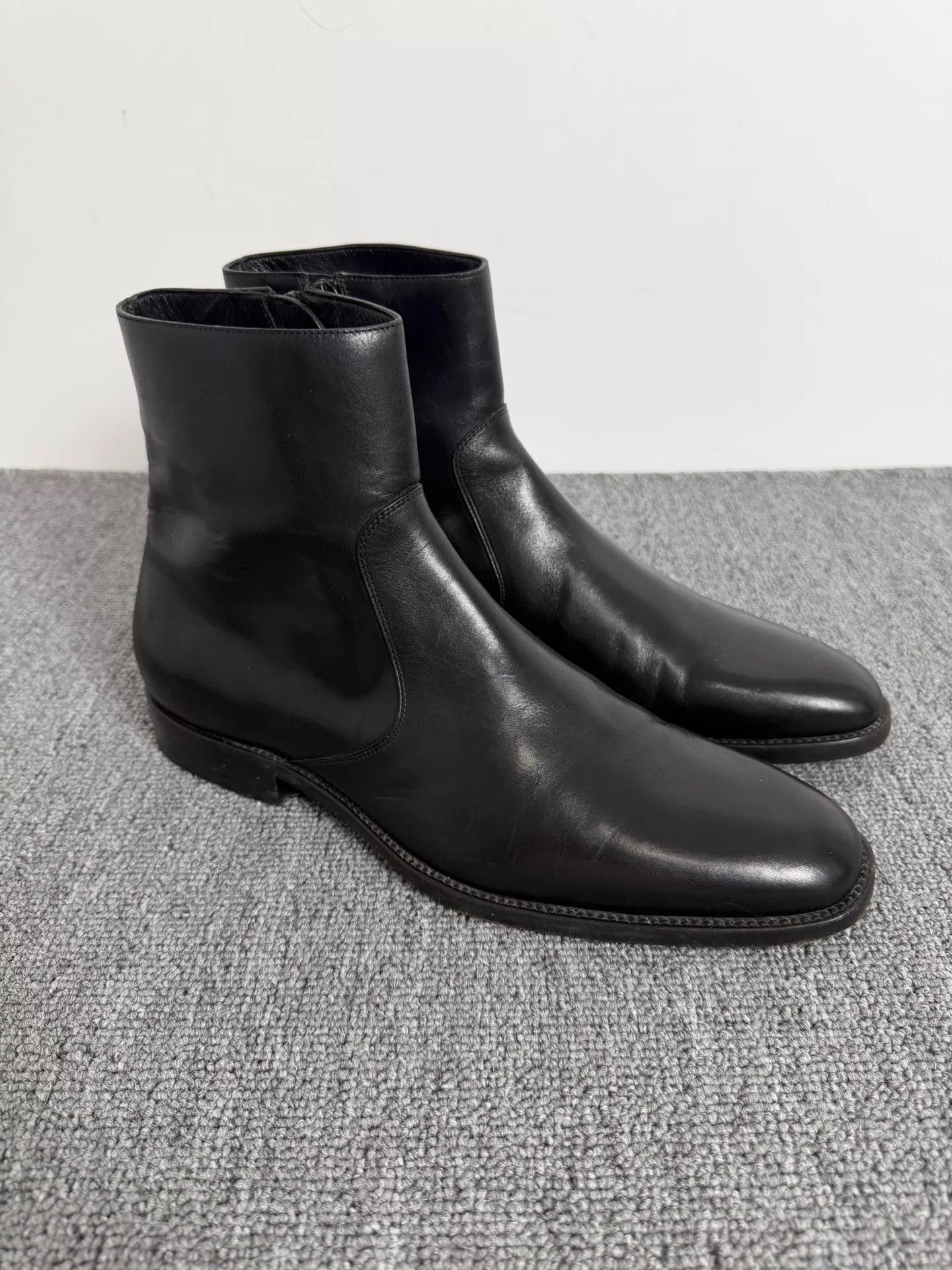 Yves Saint Laurent Black Leather Ankle Boots Size 8 Size US 8 / EU 41 - 1 Thumbnail