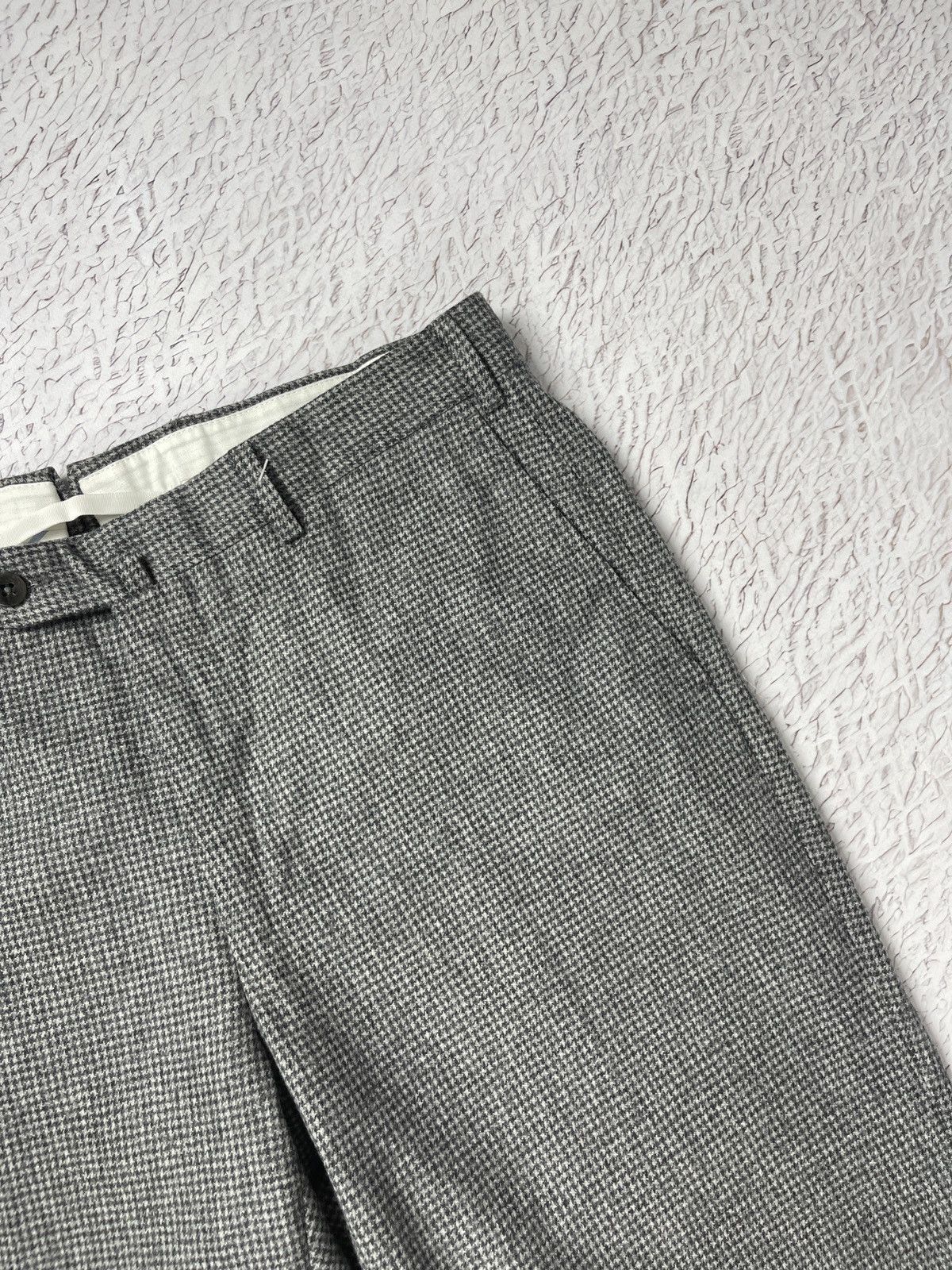 Ermenegildo Zegna Ermenegildo Zegna grey wool Houndstooth dress casual pants Size US 32 / EU 48 - 7 Thumbnail