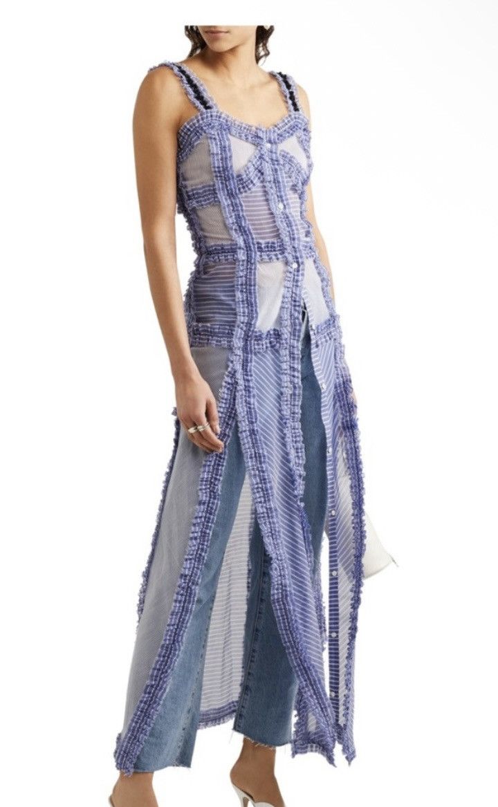 The Attico The Attico Margherita Cotton and Silk Stripe Dress size1 Size S / US 4 / IT 40 - 1 Thumbnail