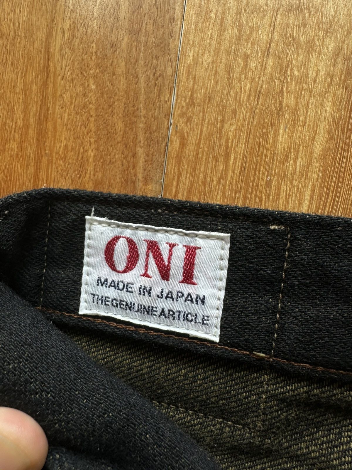 Oni ONI Denim 222-BKOL 12.5oz Black/Olive Wide Straight Jean W32 Size US 32 / EU 48 - 12 Thumbnail