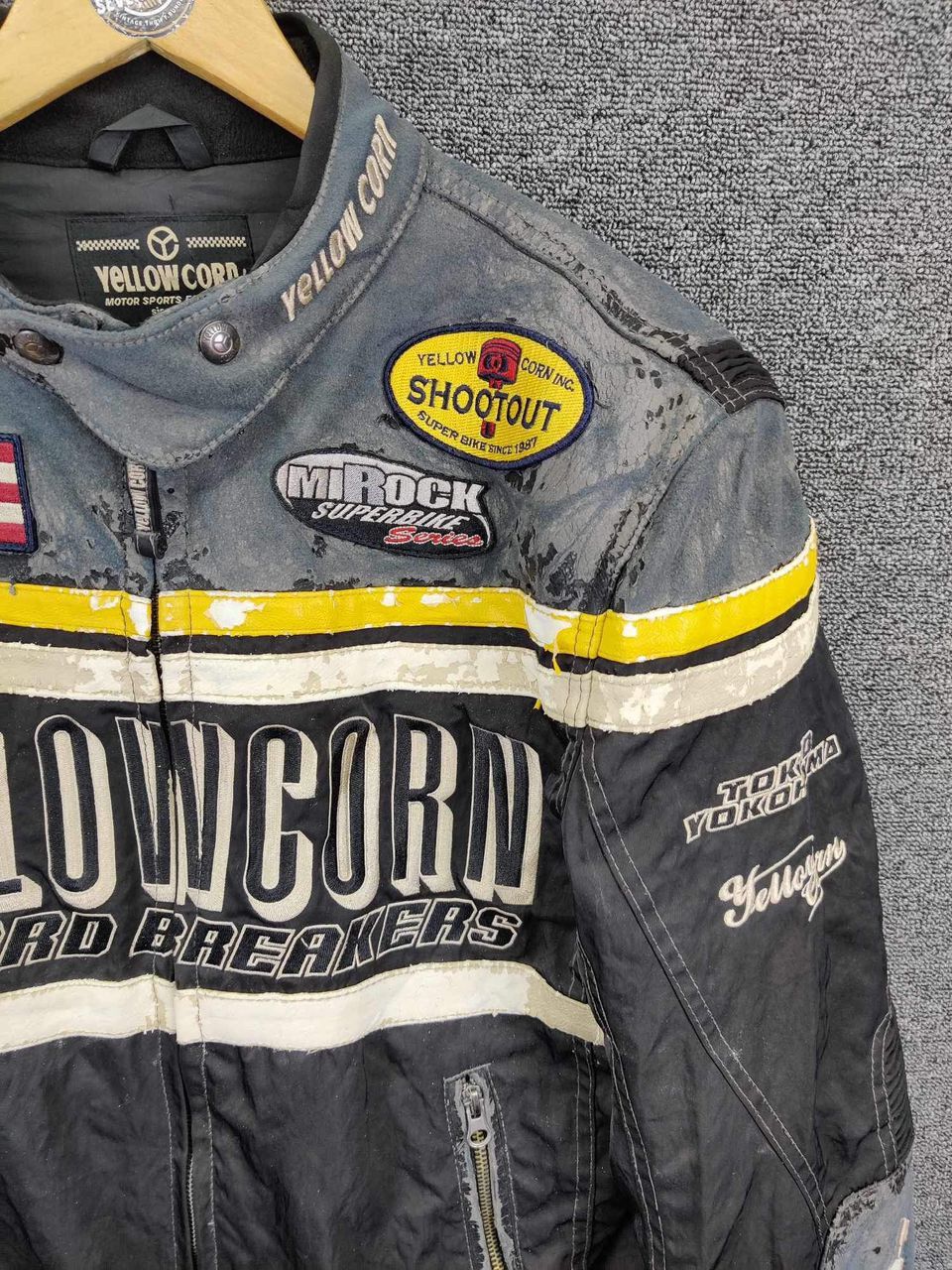 YELLOW CORN Vintage Yellow Corn Bikers Jacket With Riding Size US M / EU 48-50 / 2 - 5 Thumbnail