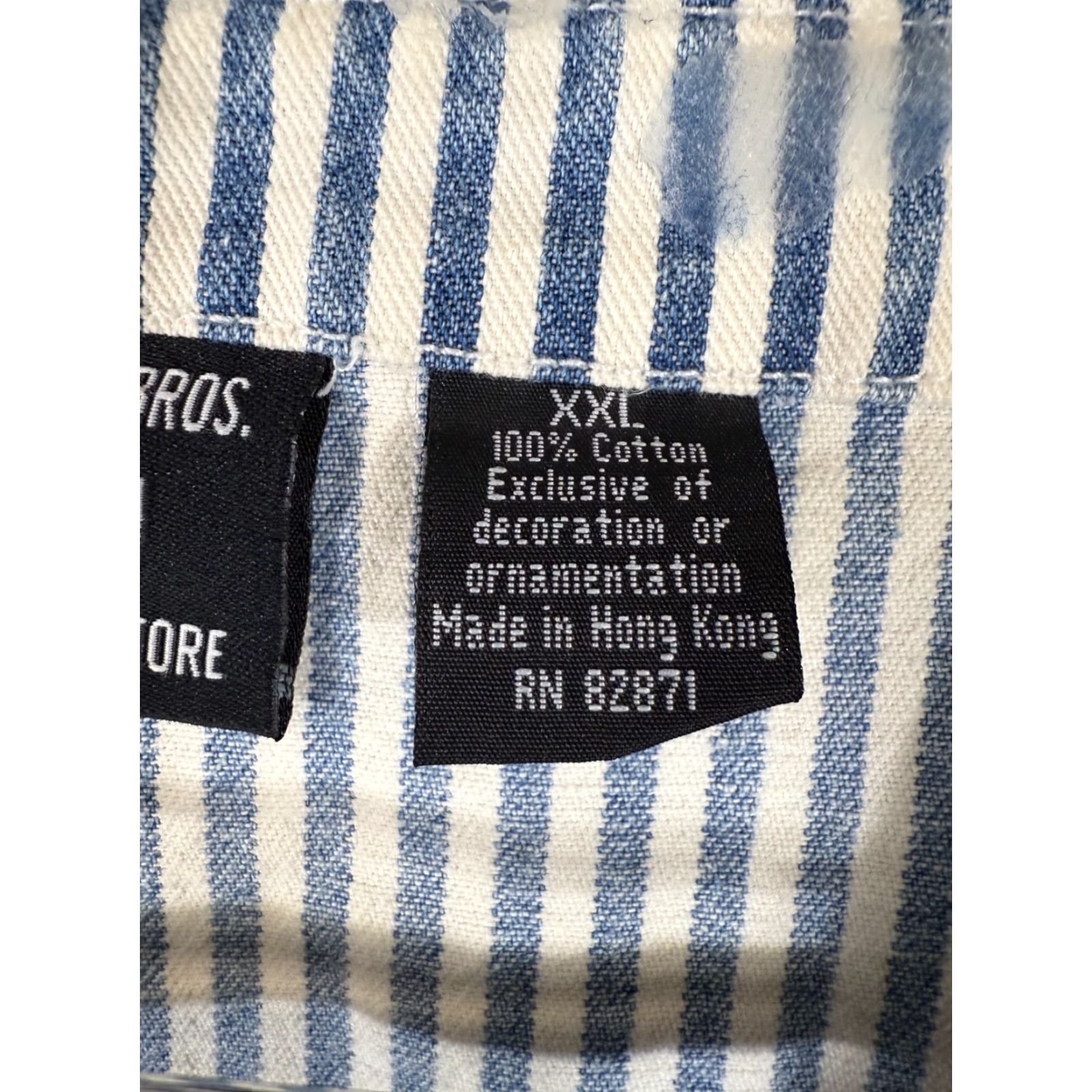 Vintage VINTAGE Warner Bros. Denim Vest Womens 2XL Blue White Striped Taz & Tweety 1996 Casual Vest Womens 2XL Blue White Striped Cartoon 90s Mens/ Womens Size XXL / US 16-18 / IT 52-54 - 7 Thumbnail
