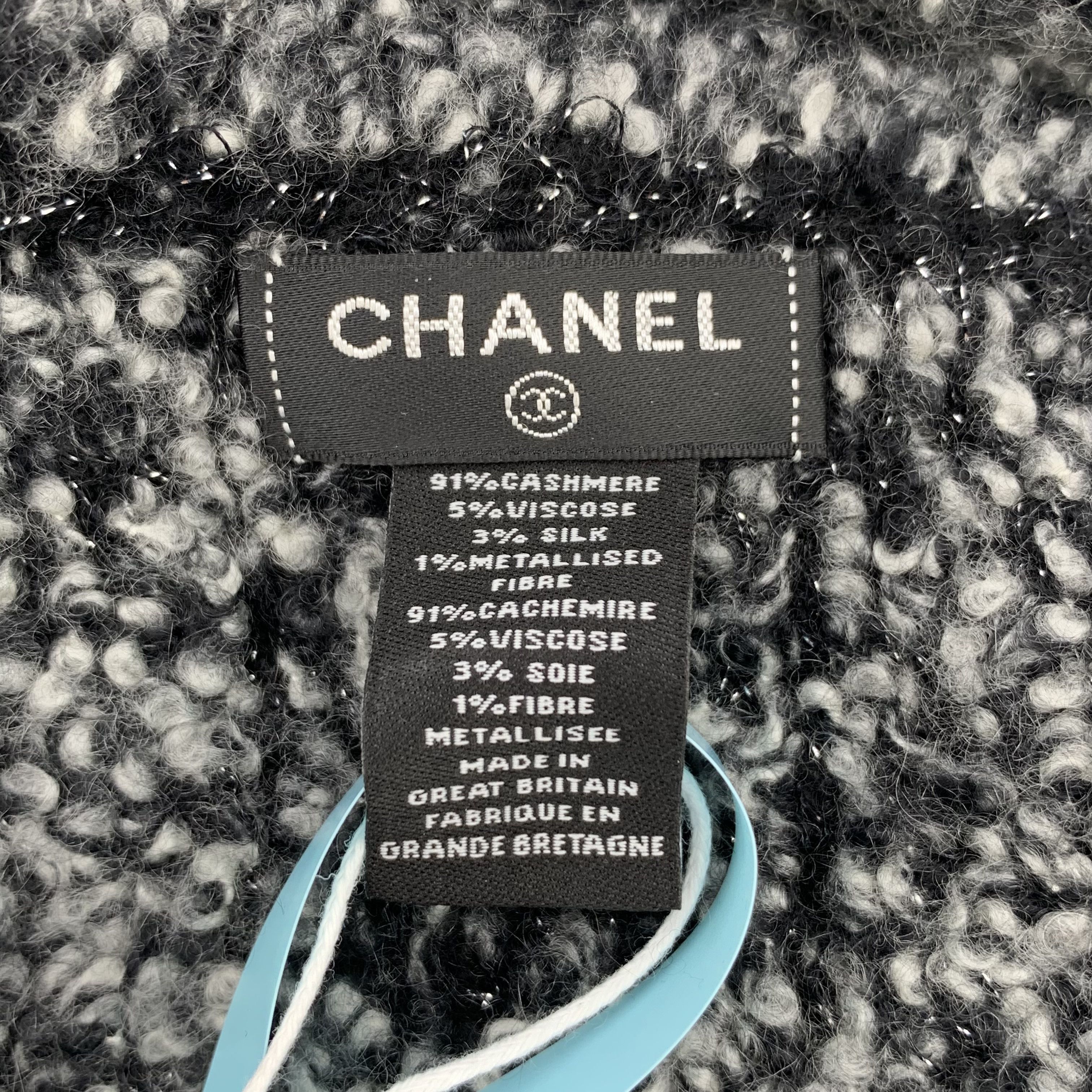 Chanel Chanel CC Cashmere Scarf Grey (35×210) Size ONE SIZE - 7 Thumbnail