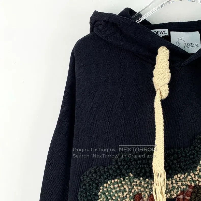 Loewe Loewe Black Moomin Embroidered Cotton Hooded Drawstring Lo Size M / US 6-8 / IT 42-44 - 3 Thumbnail