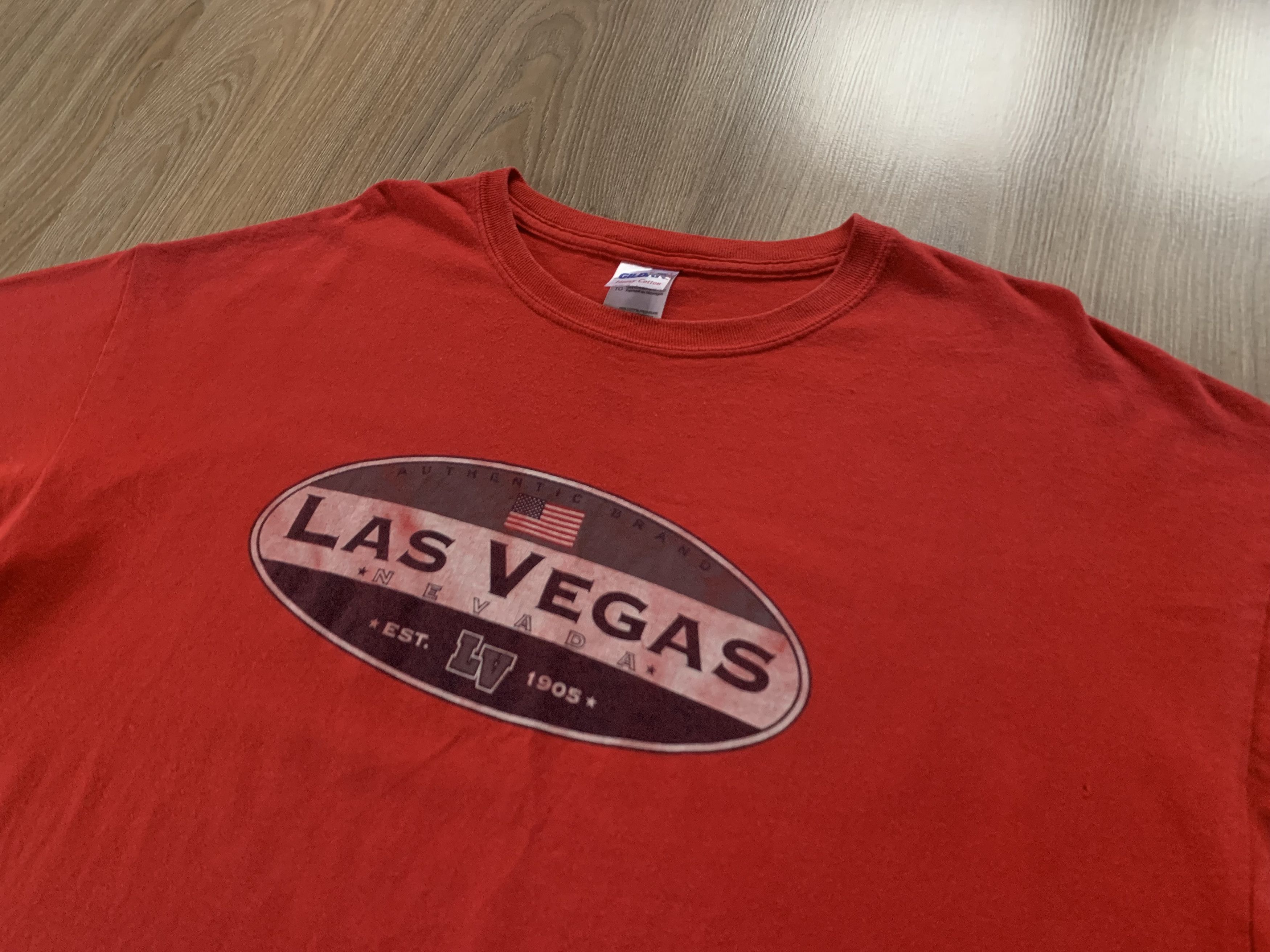 Gildan Vintage Gildan Las Vegas Printed T Shirt Size US XL / EU 56 / 4 - 4 Thumbnail
