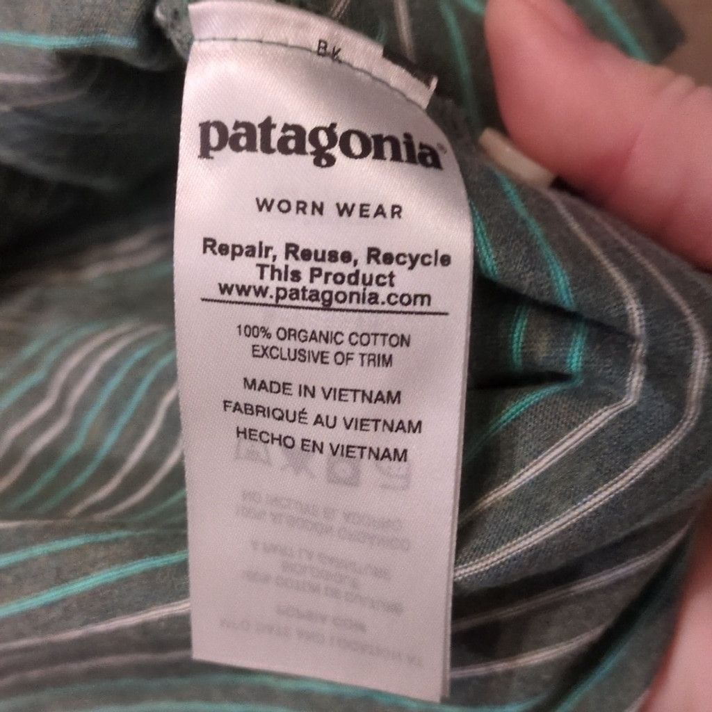 Patagonia Patagonia green striped organic cotton polo size XL Size US XL / EU 56 / 4 - 3 Thumbnail