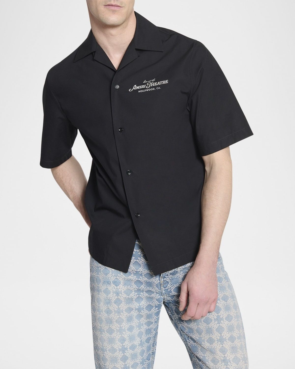 Amiri o1s1wg111025 Theatre Camp Shirt in Black Size US L / EU 52-54 / 3 - 6 Thumbnail
