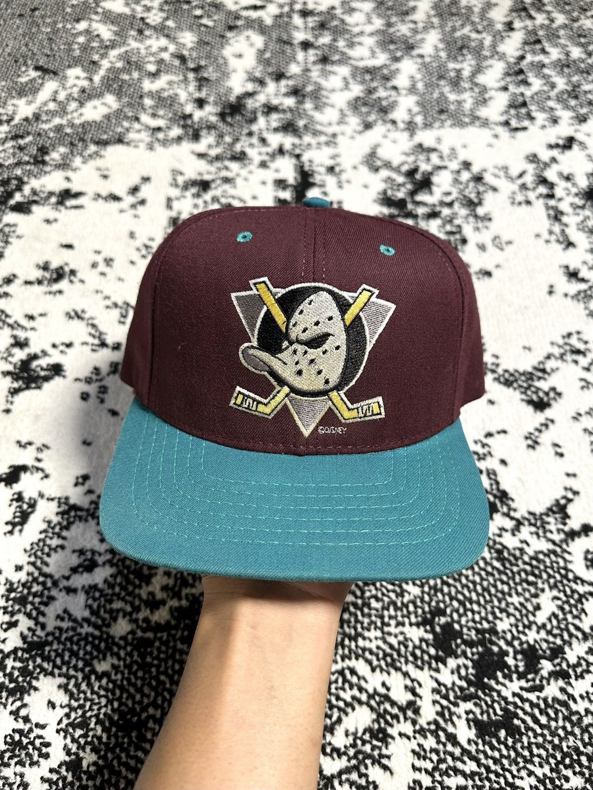 American Needle Vintage 90s Mighty Ducks Blockhat NHL Hat Size ONE SIZE - 1 Thumbnail