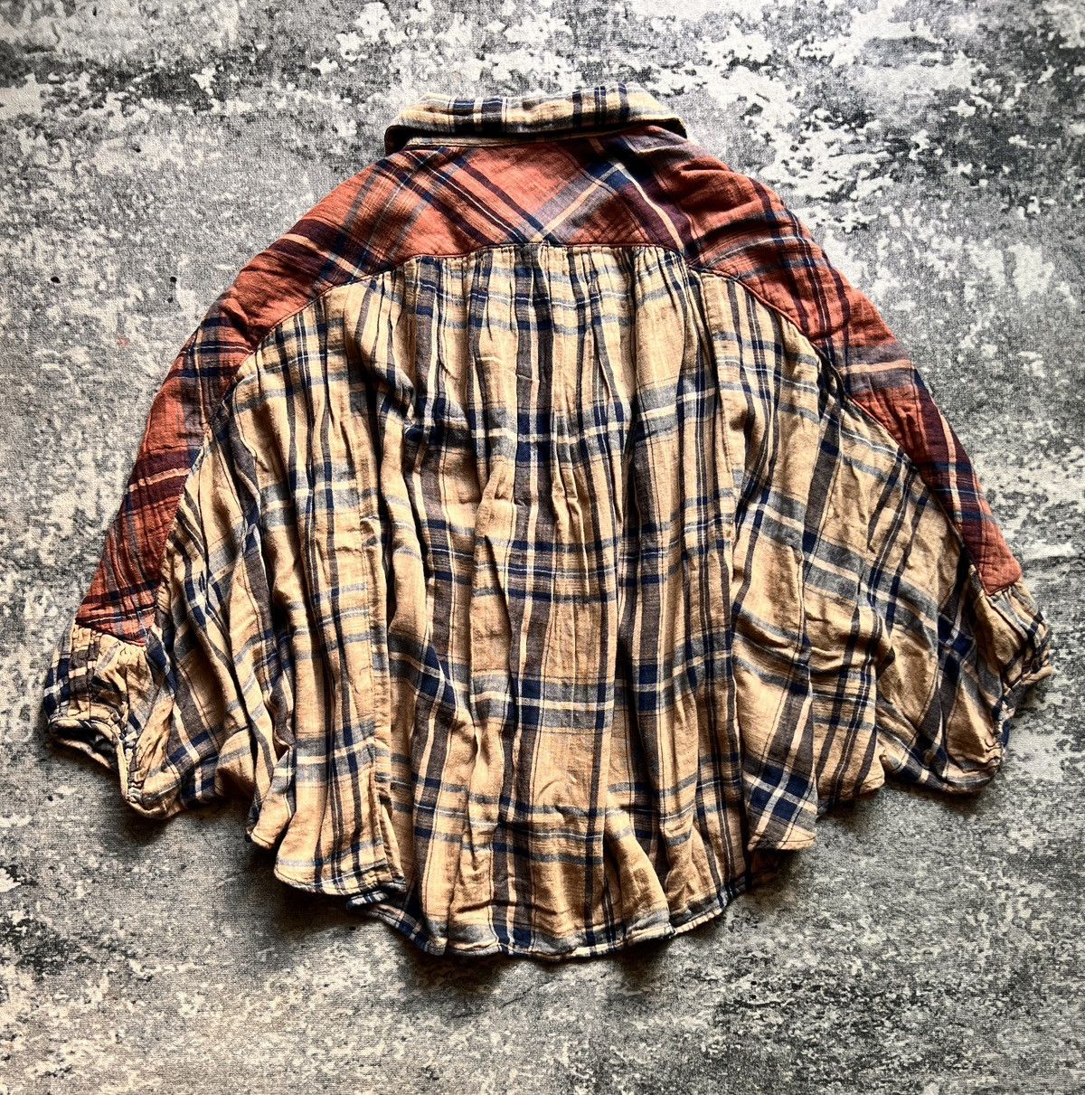 Kapital Kapital Checkered Poncho Button Up Shirt Size US S / EU 44-46 / 1 - 2 Thumbnail